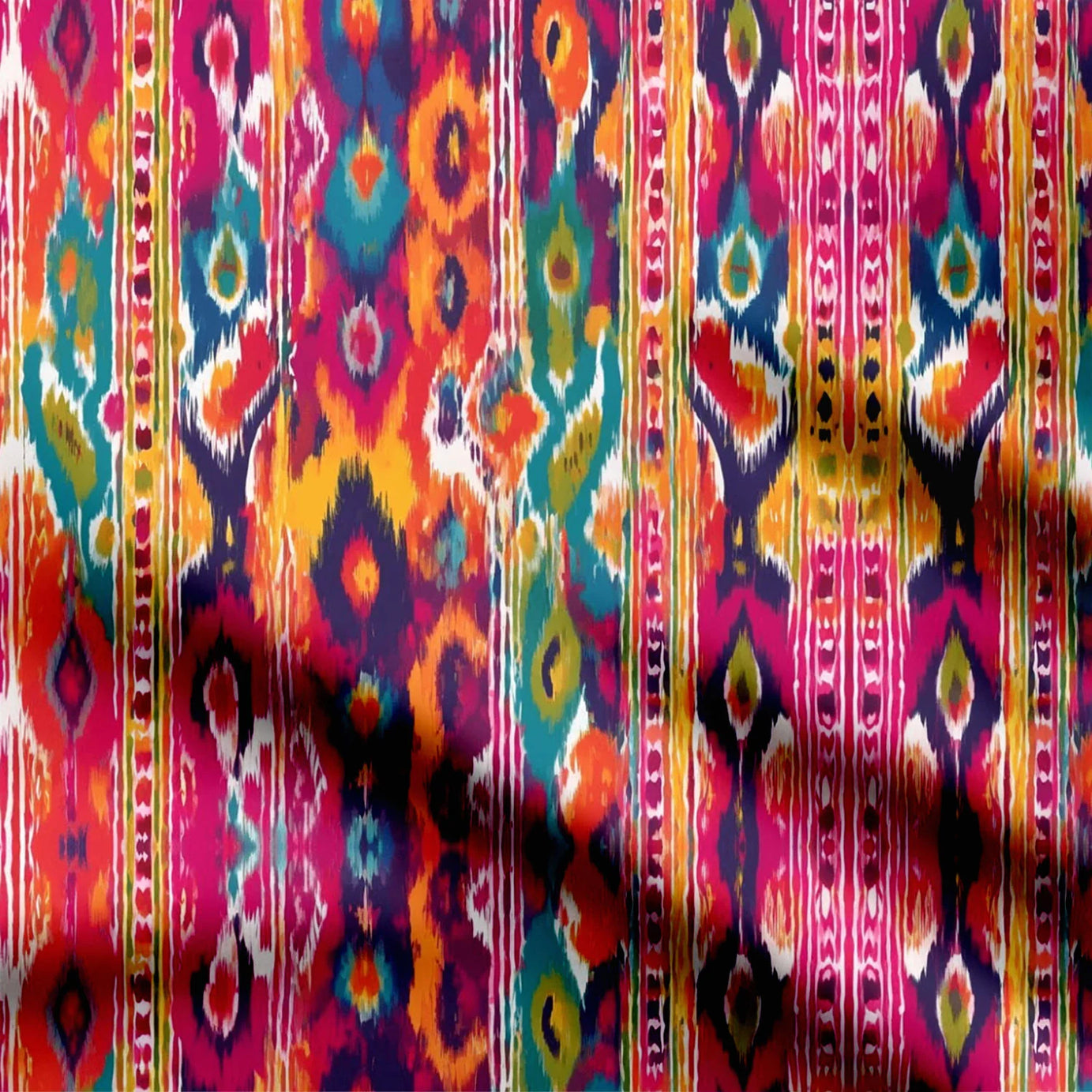 Color Ikat Print Fabric