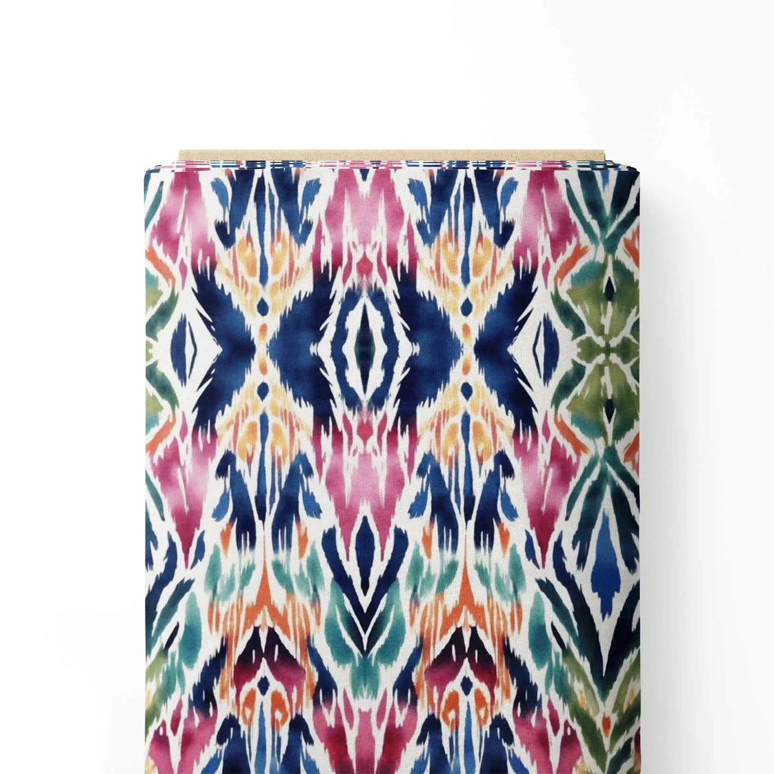 Watercolor Ikat 2 Print Fabric