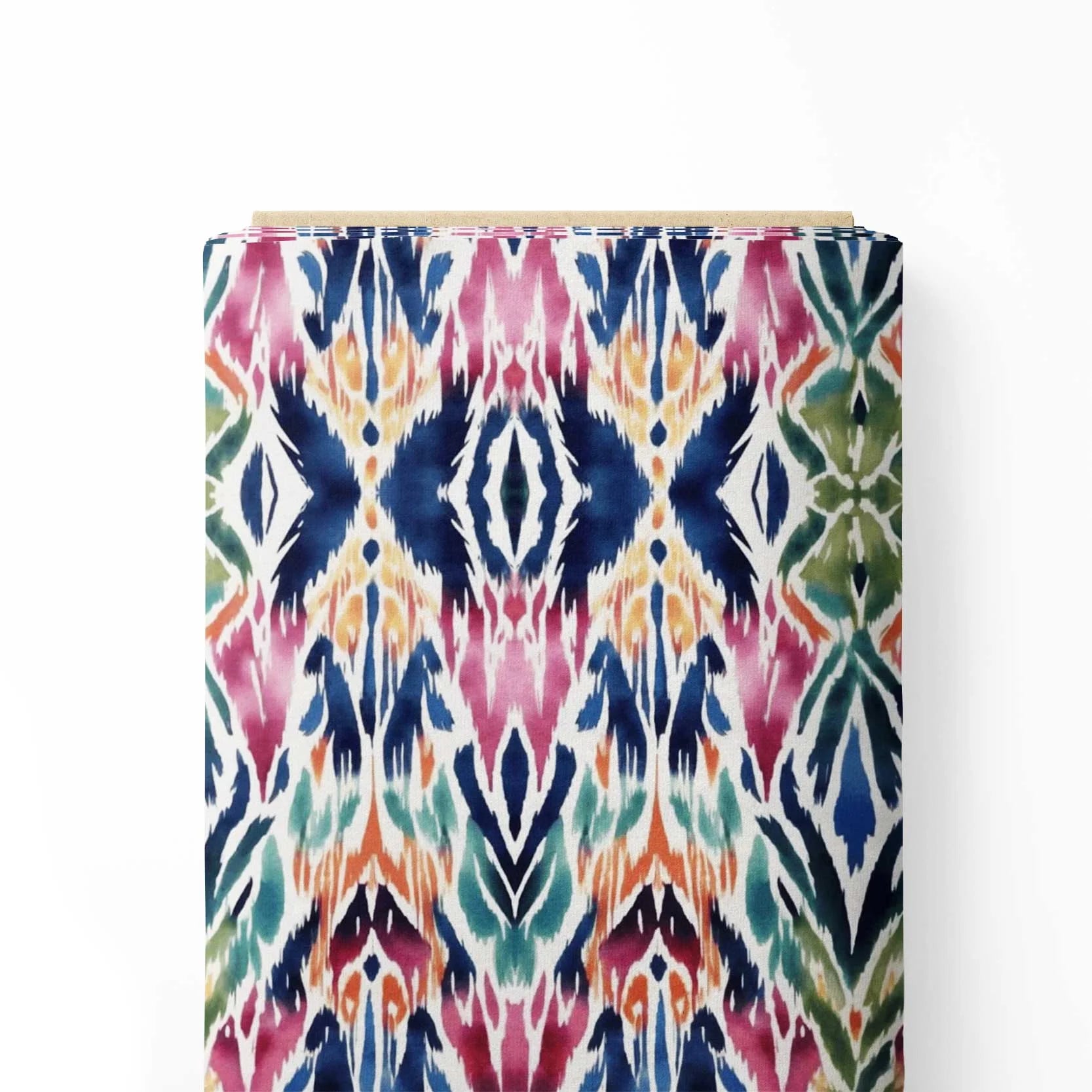 Watercolor Ikat 2 Print Fabric
