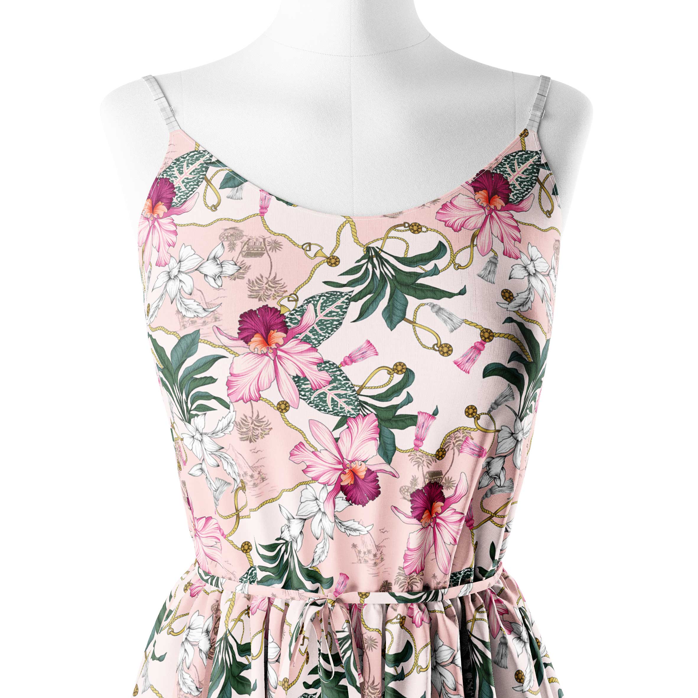 Floral Pendents Print Fabric