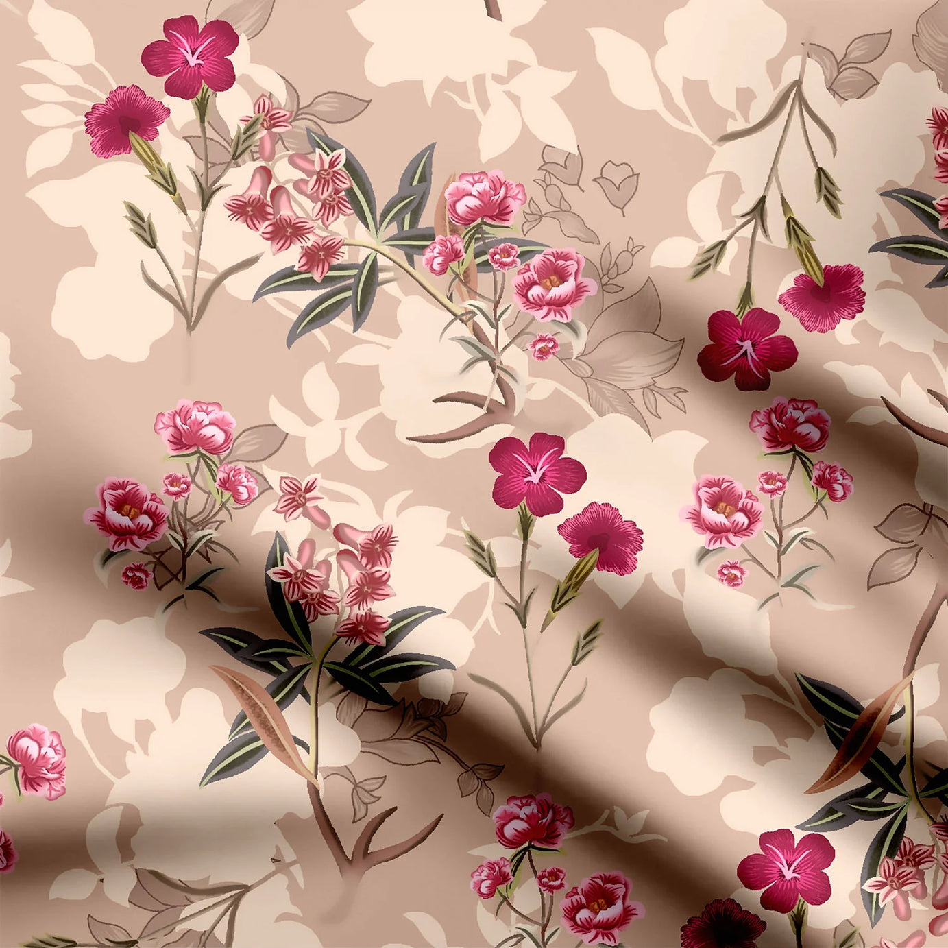 Coral Bay Herb Print Fabric