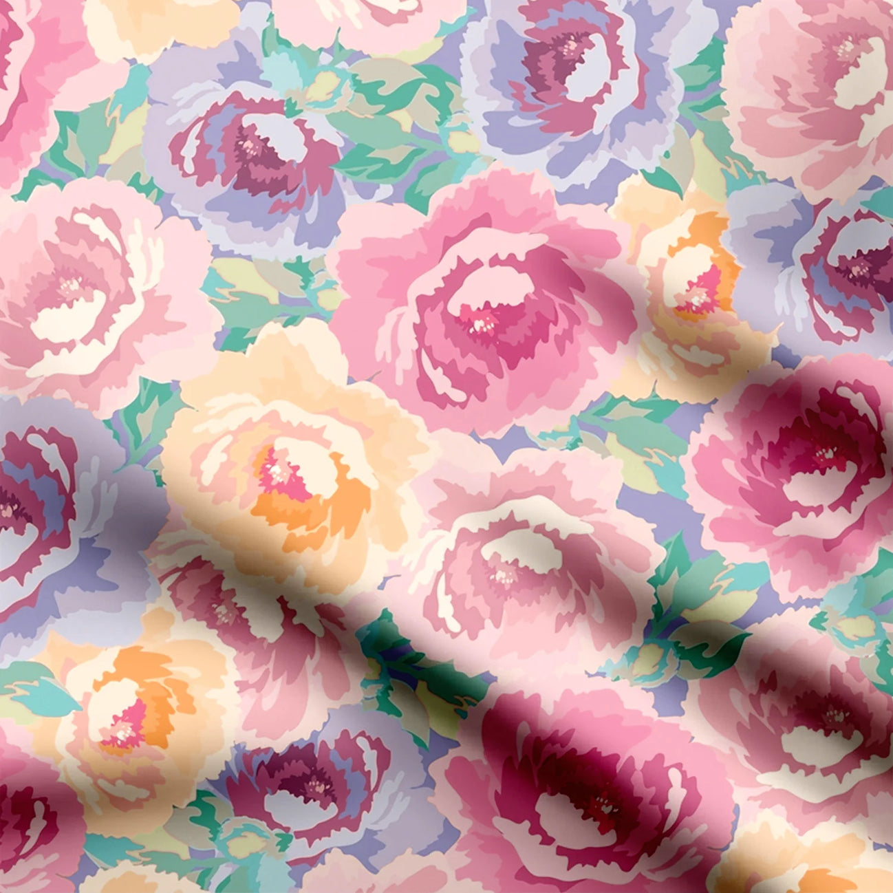 Candy Roses Print Fabric