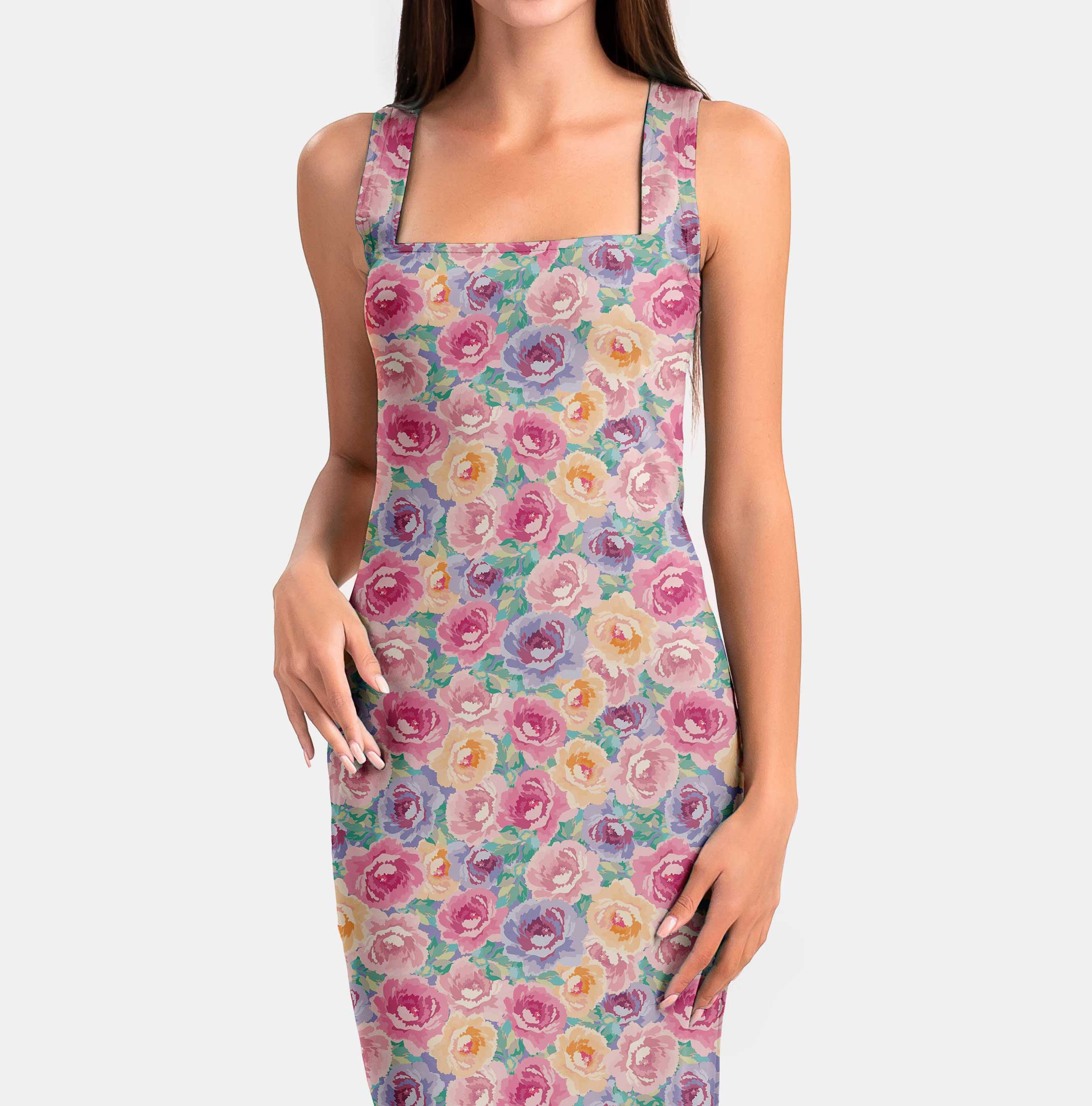 Candy Roses Print Fabric