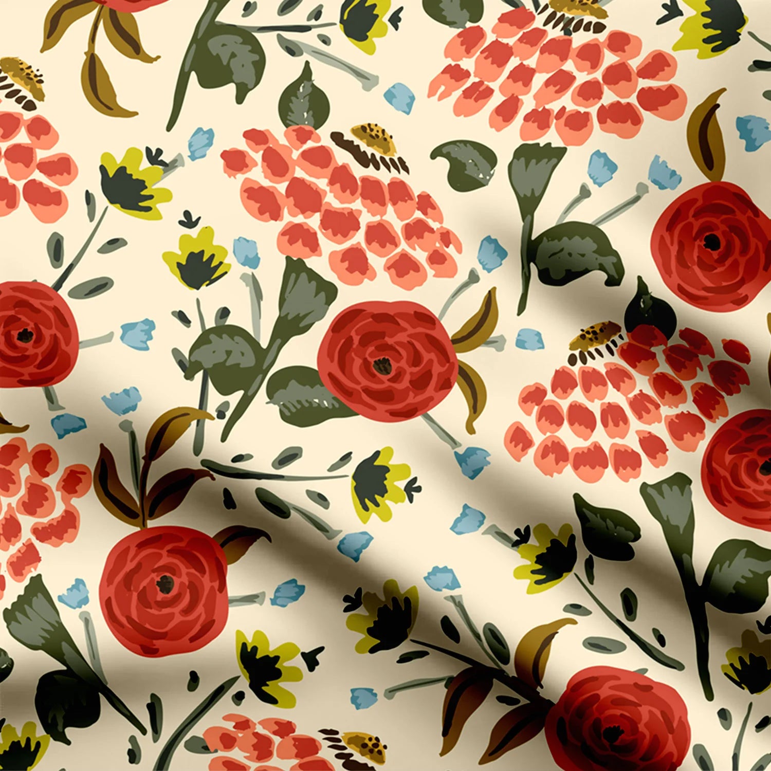 रेट्रो जादू प्रिंट फैब्रिक