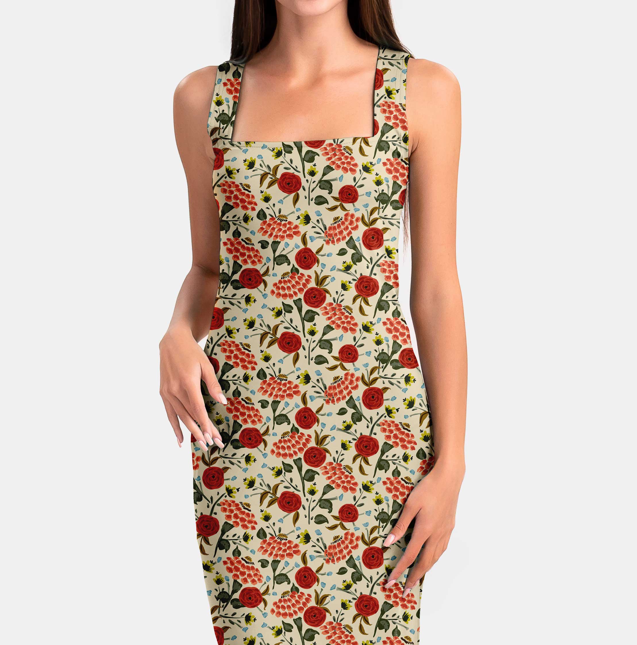 रेट्रो जादू प्रिंट फैब्रिक