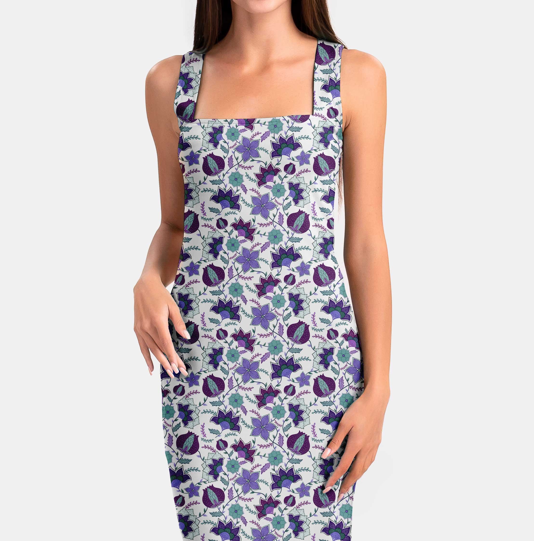 बस पुष्प प्रिंट कपड़ा