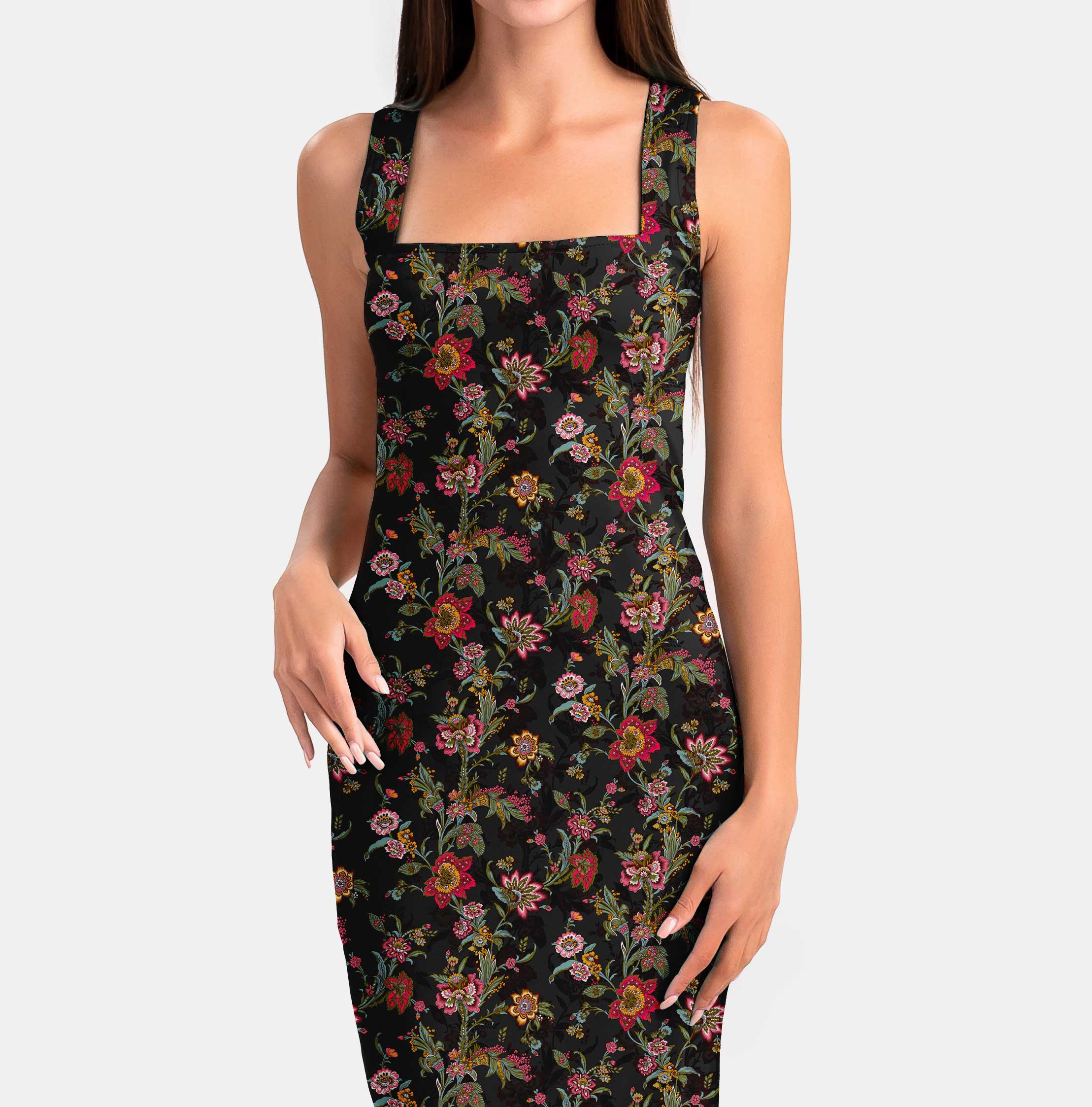 Fantasy Flowers Print Fabric