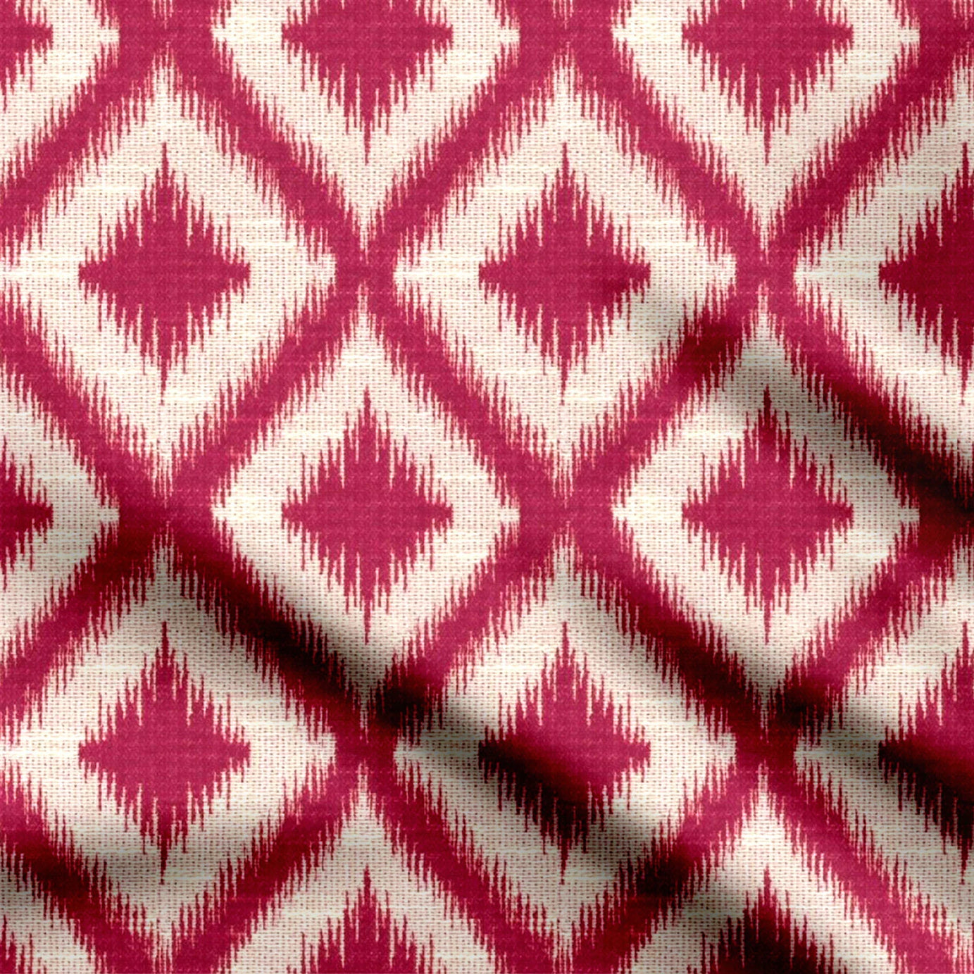 Himbeere Ikat Print Fabric