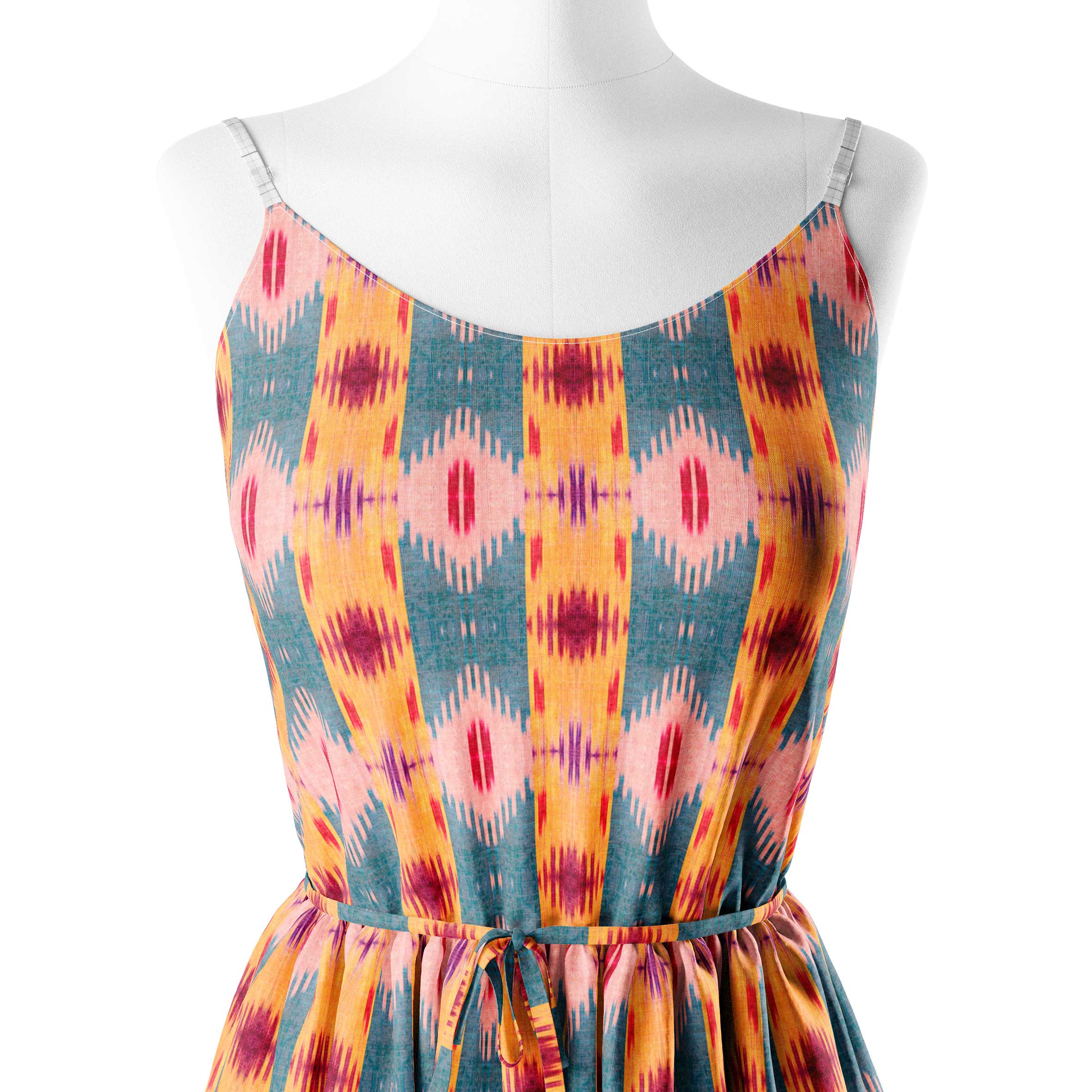 Inspired Wall Ikat Print Fabric