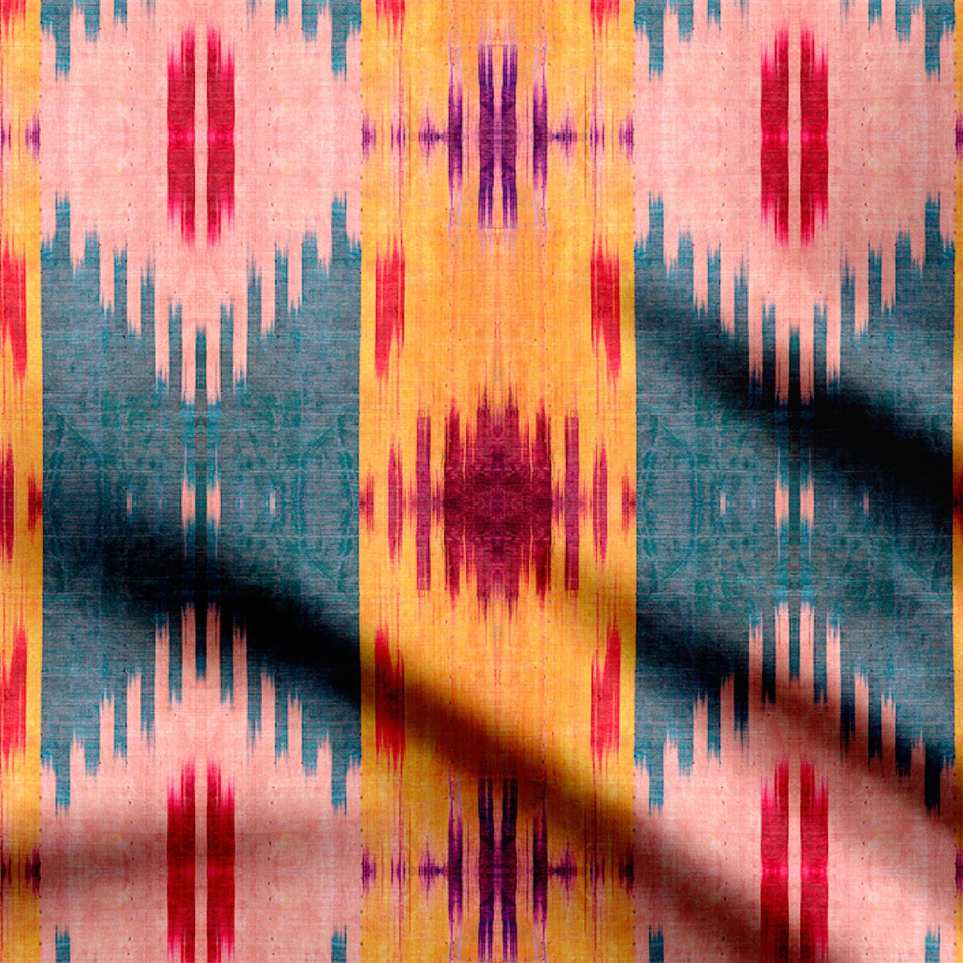 Inspired Wall Ikat Print Fabric