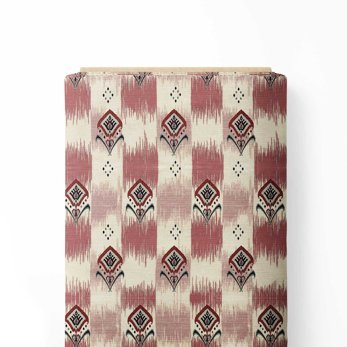 Moroccan Ruby Ikat Print Fabric