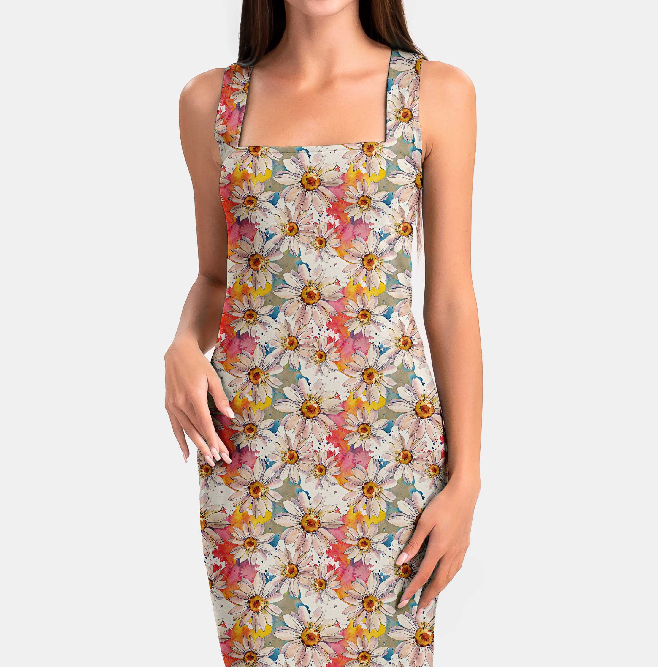 Water colour flower Print Fabric