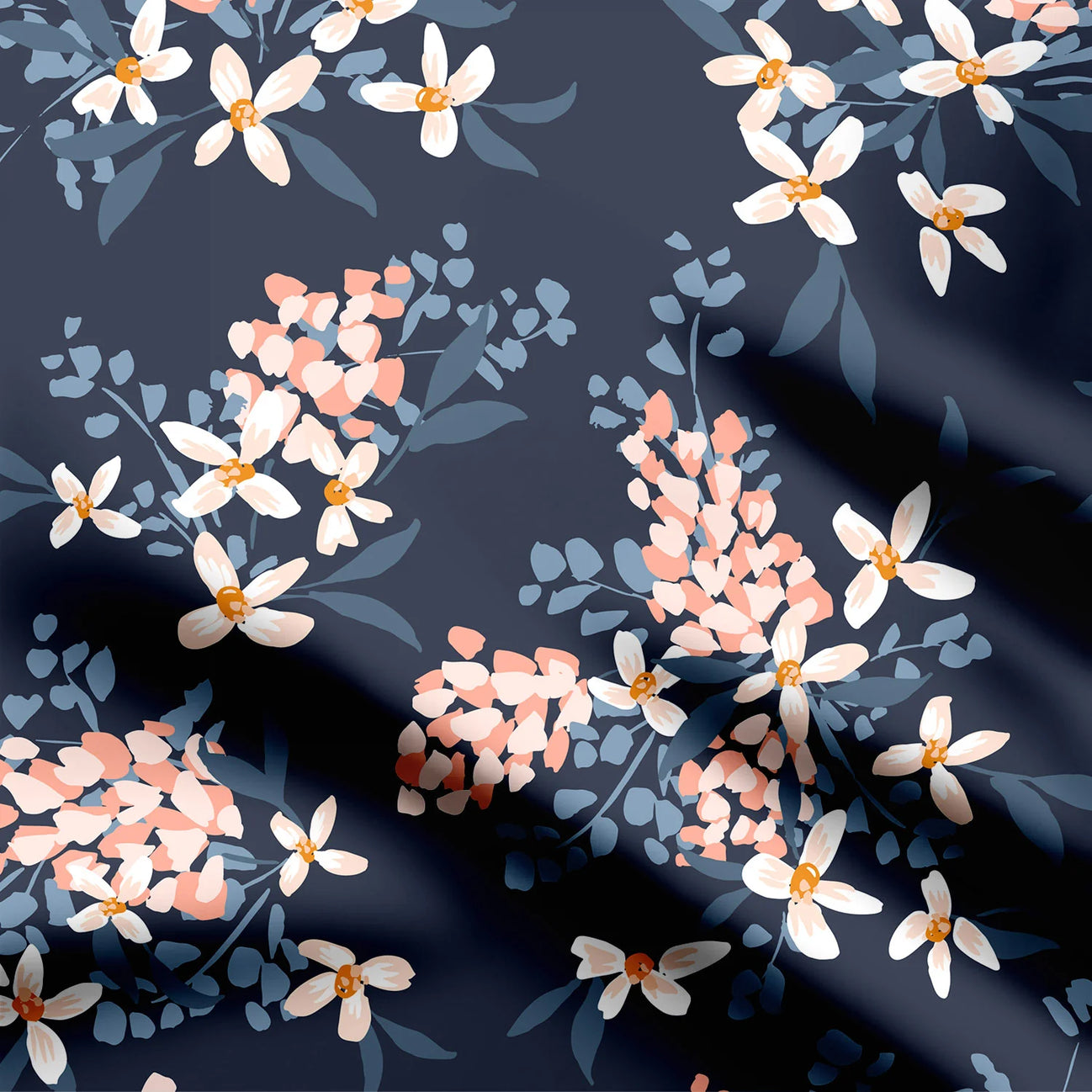 Flourishing floral bouquet 03 Print Fabric