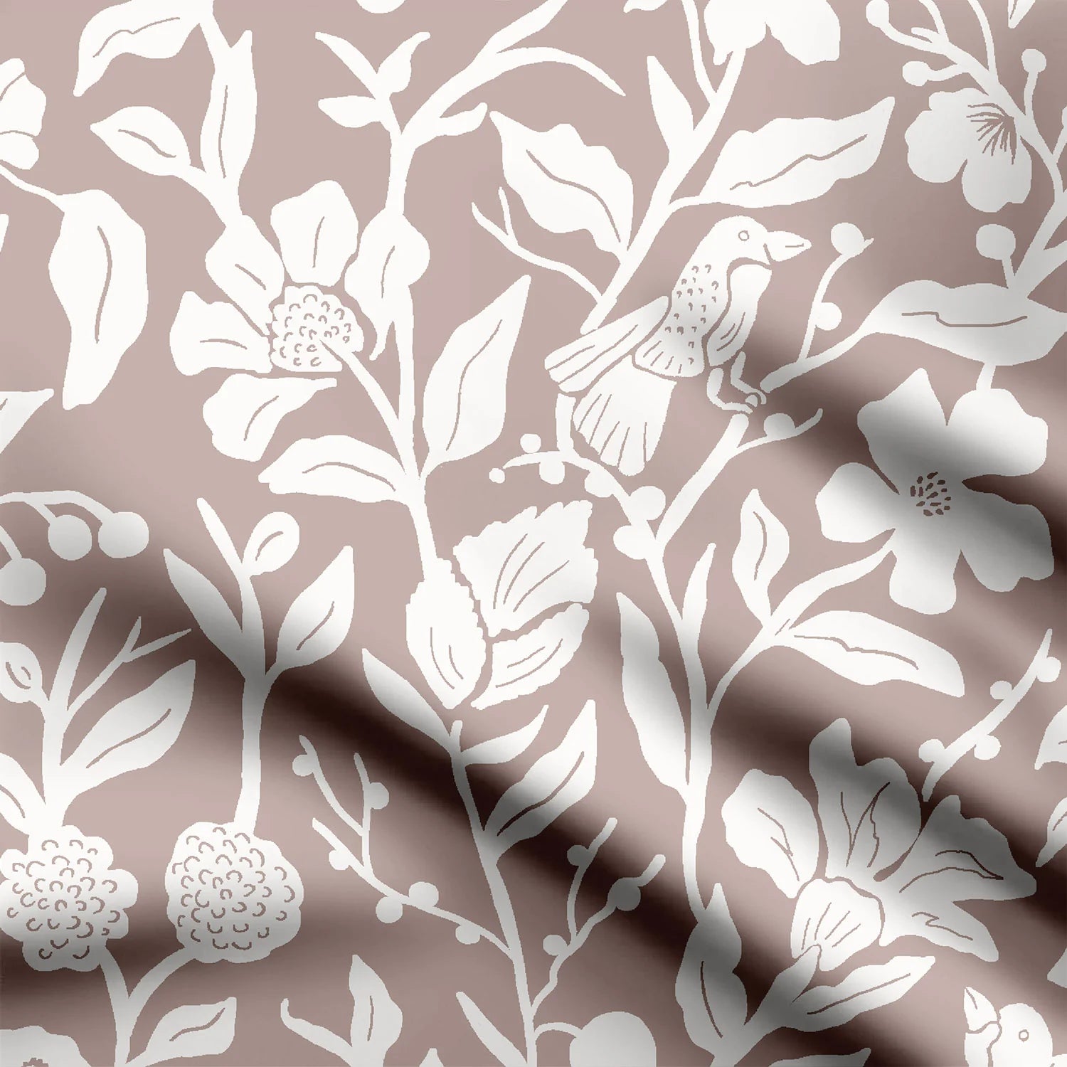 whistling birds Print Fabric