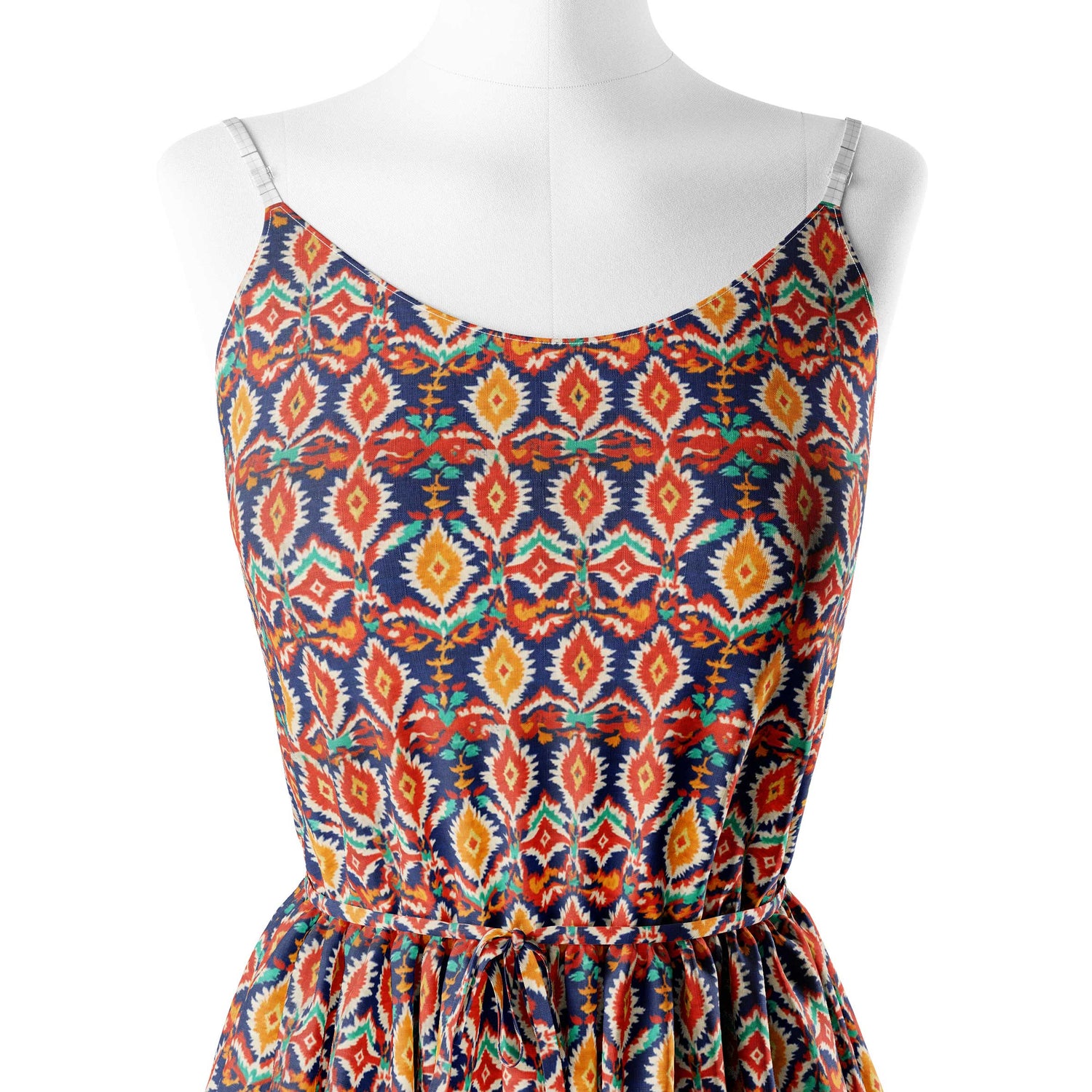 Pawer of Ikat Pattern Print Fabric