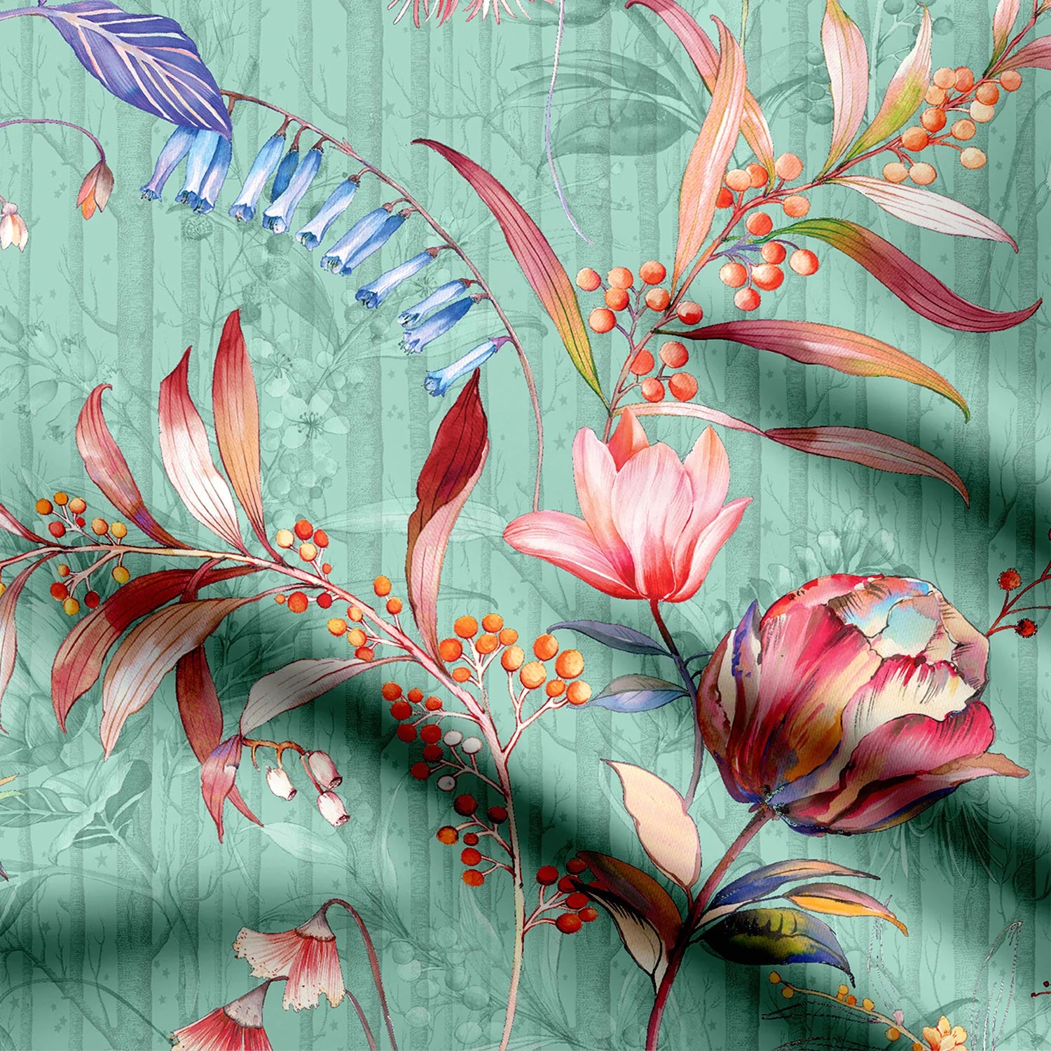 Bluebell Garden Print Fabric