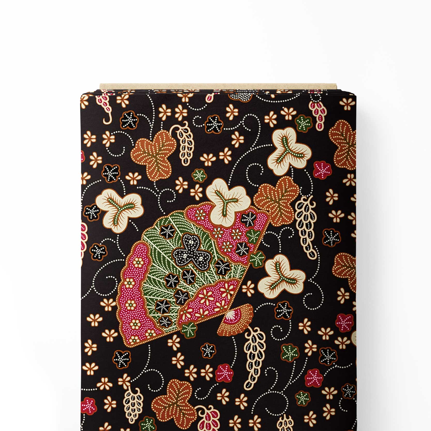 सेन्सू प्रेरित प्रिंट फ़ैब्रिक