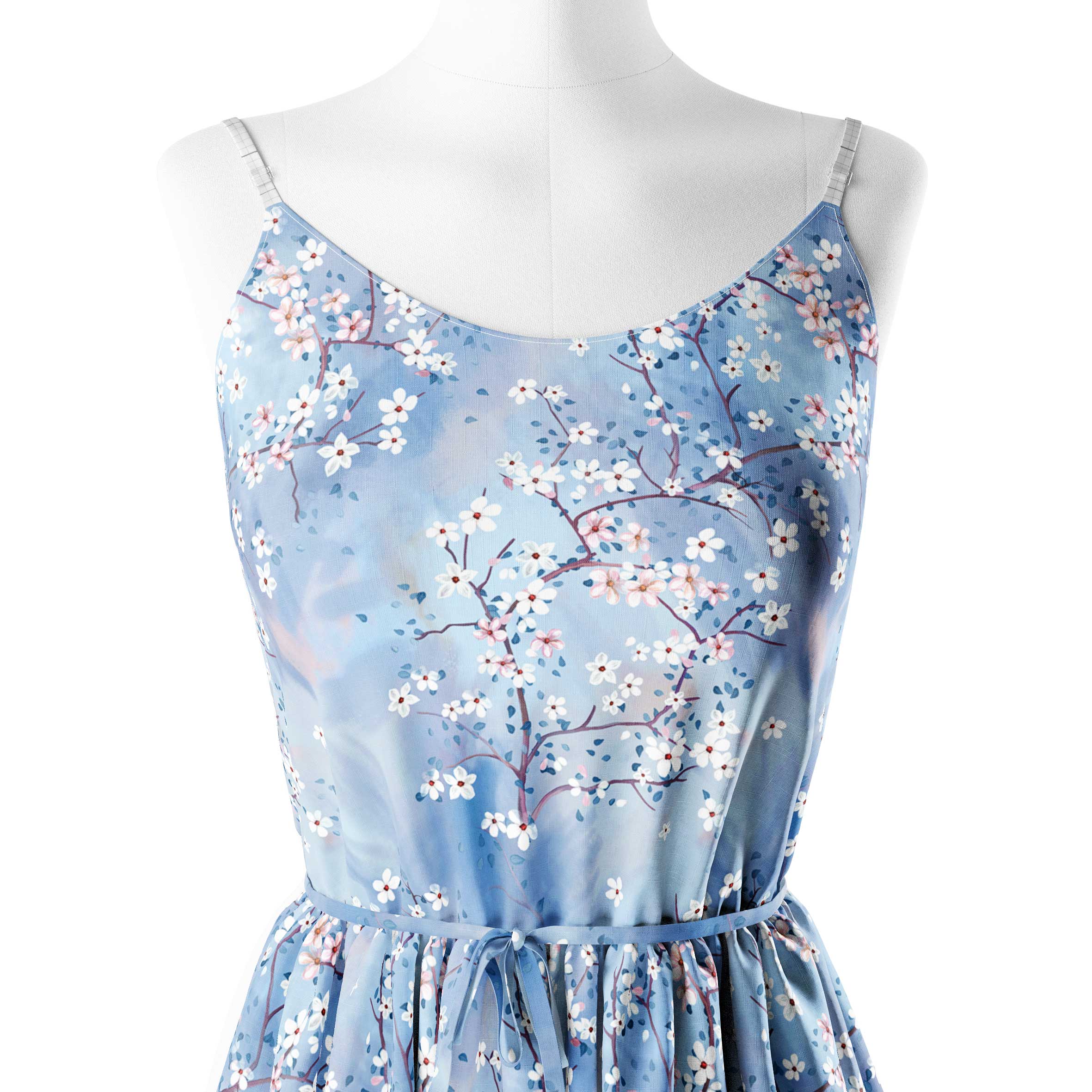 Apricot Blossoms Print Fabric