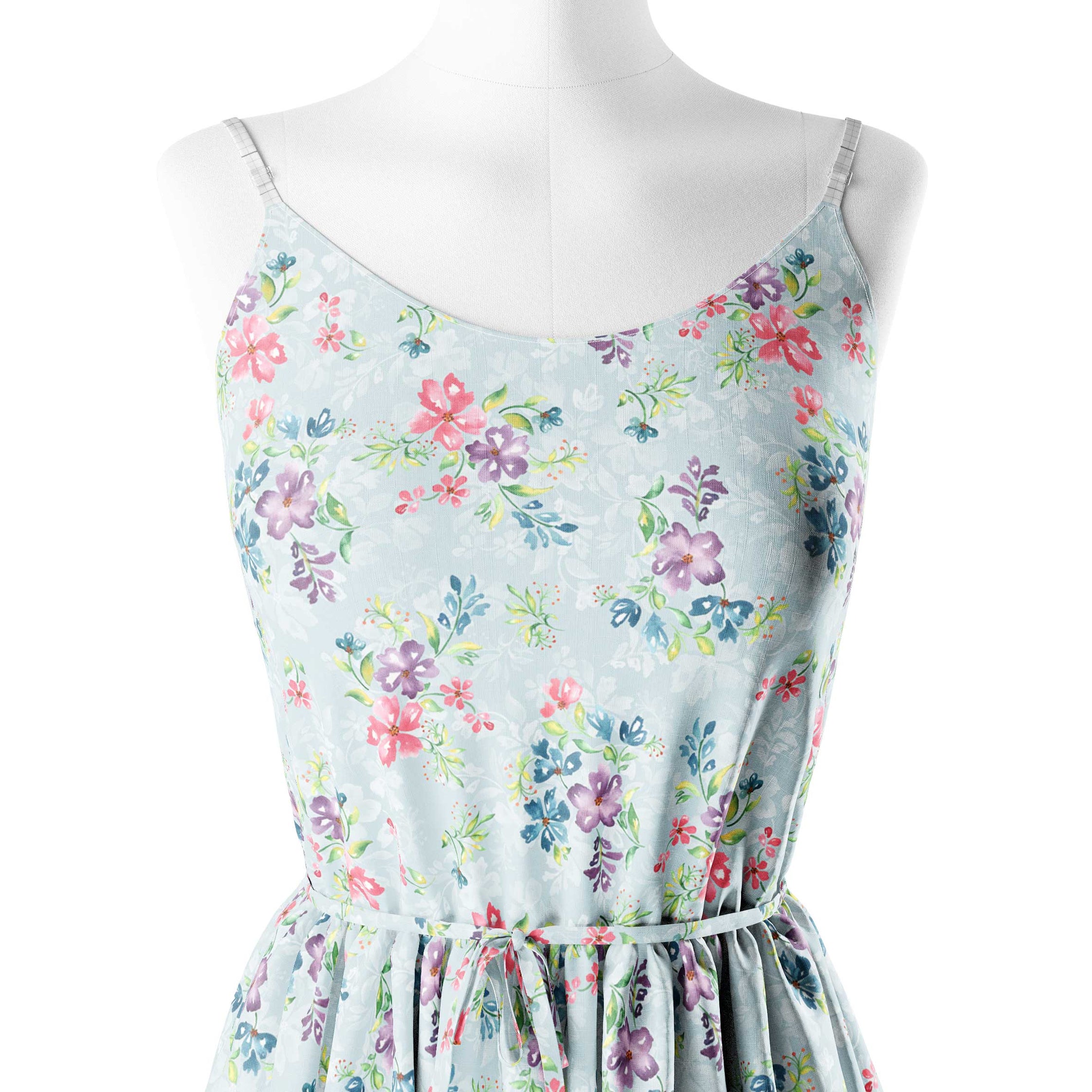 ग्रीष्मकालीन पुष्प प्रिंट कपड़ा