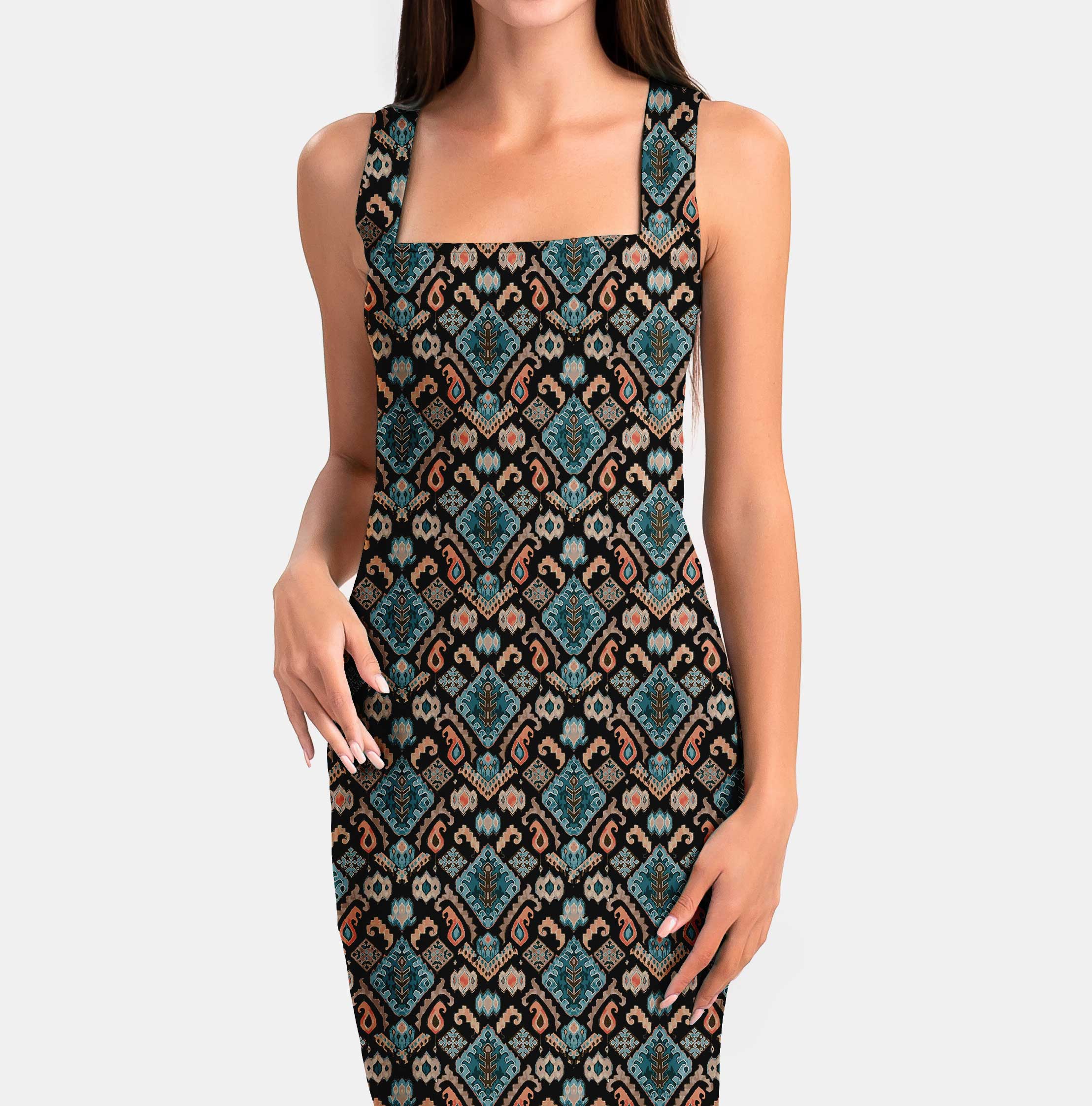 Ikat Pattern Print Fabric