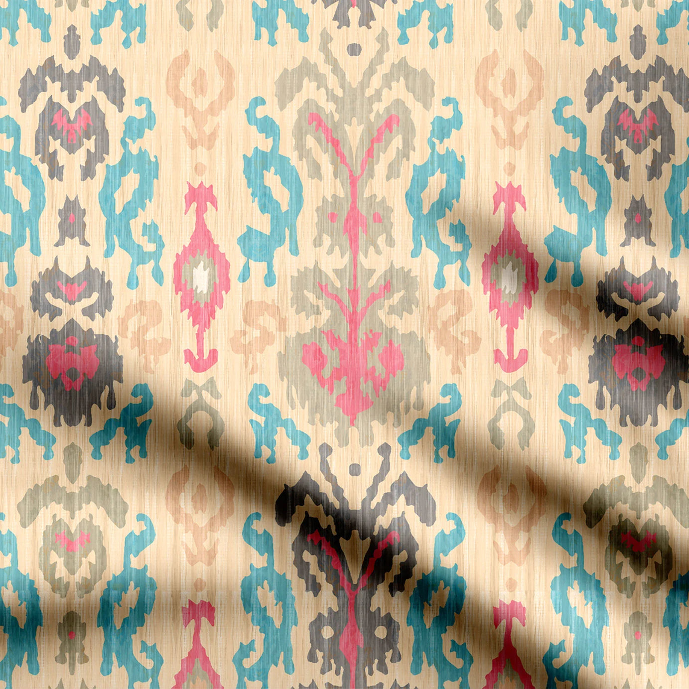 ikat light colours pattern Print Fabric