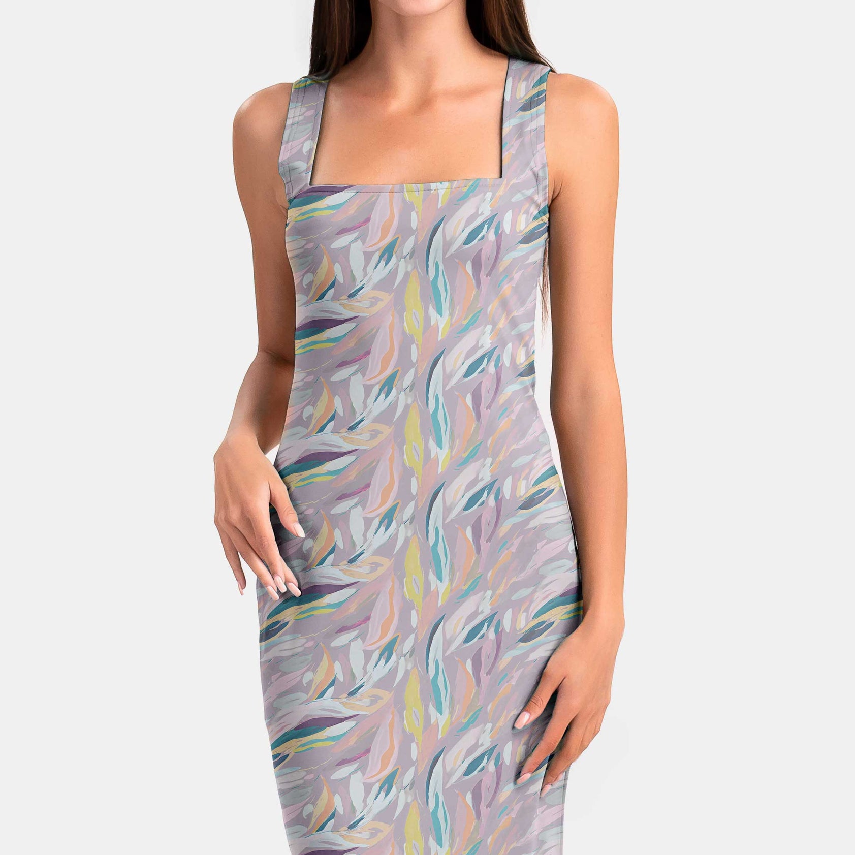 abstract strips Print Fabric