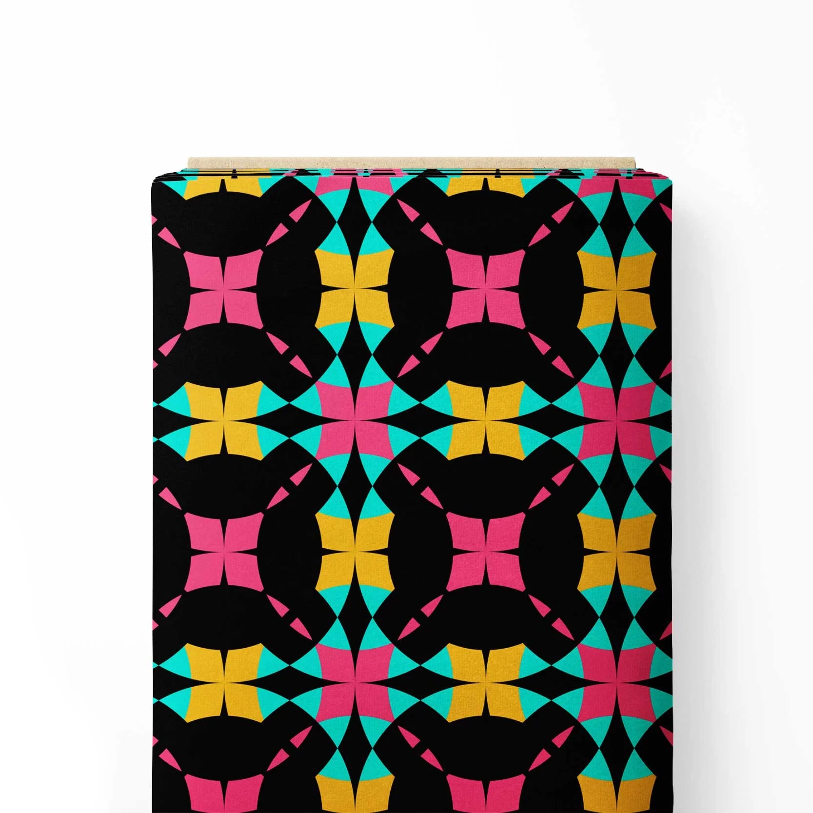 Geometric petals Print Fabric