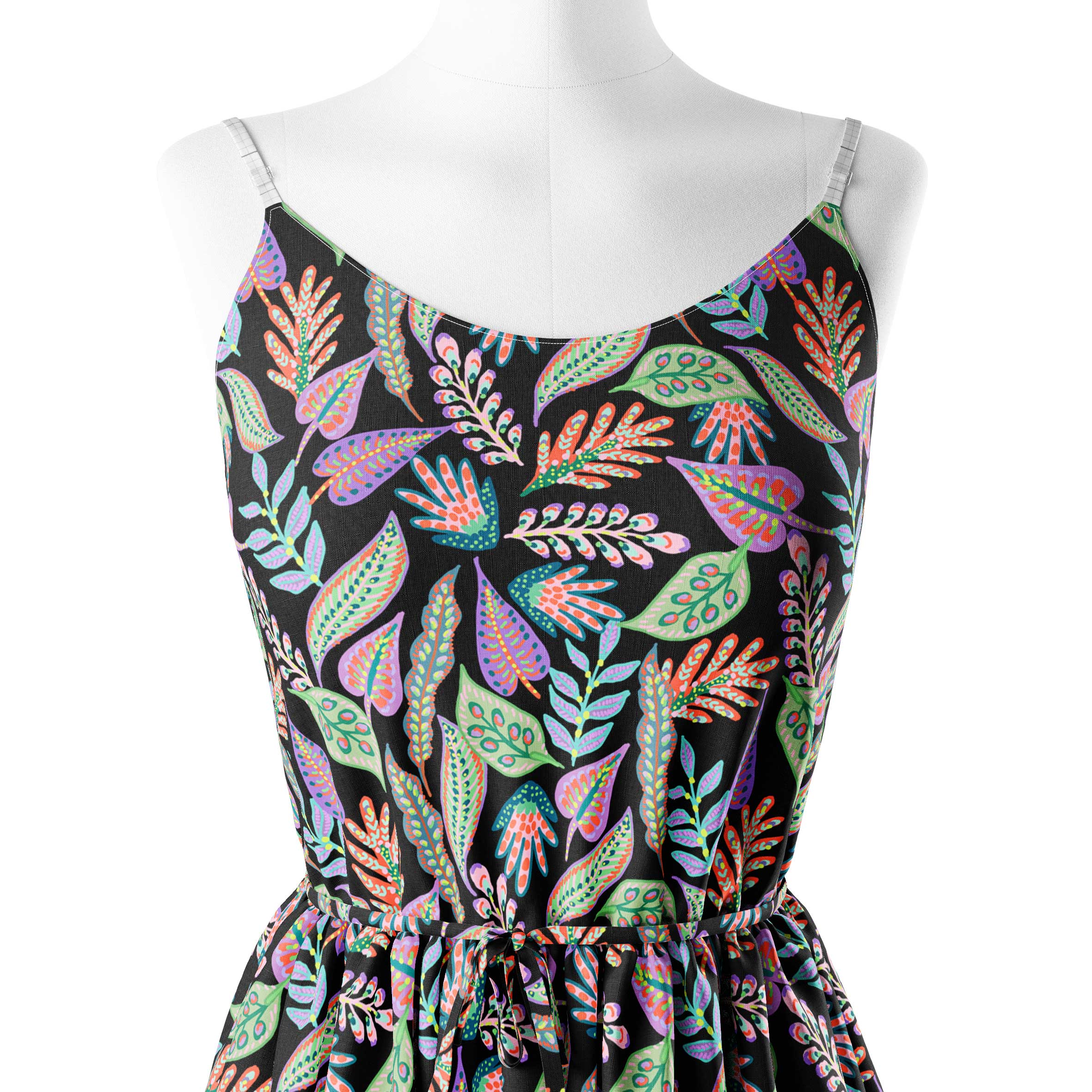 Color Intense Tropical Abstracts Print Fabric