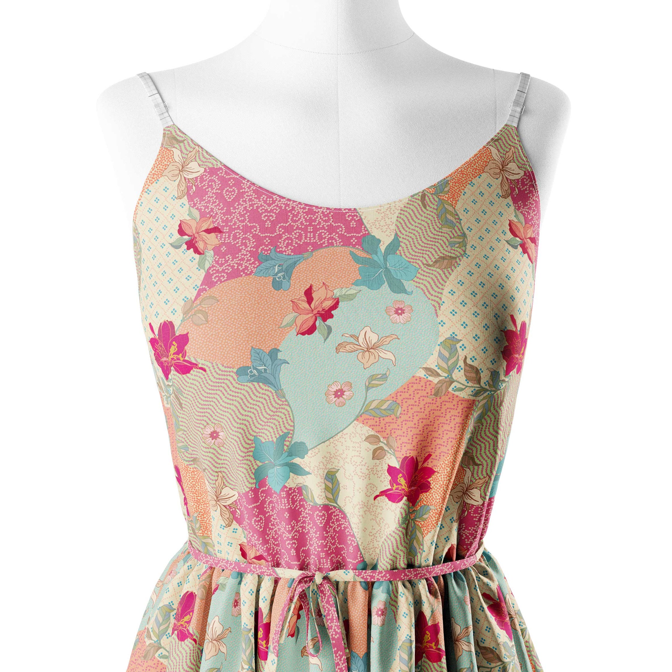 गर्मियों अमूर्त फूल प्रिंट प्रिंट कपड़ा