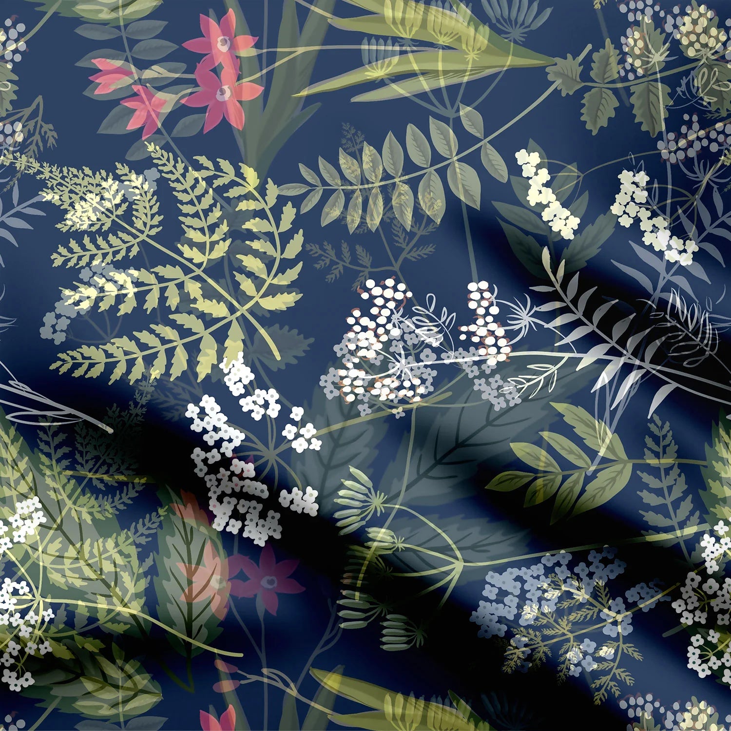 mixed tropical Print Fabric