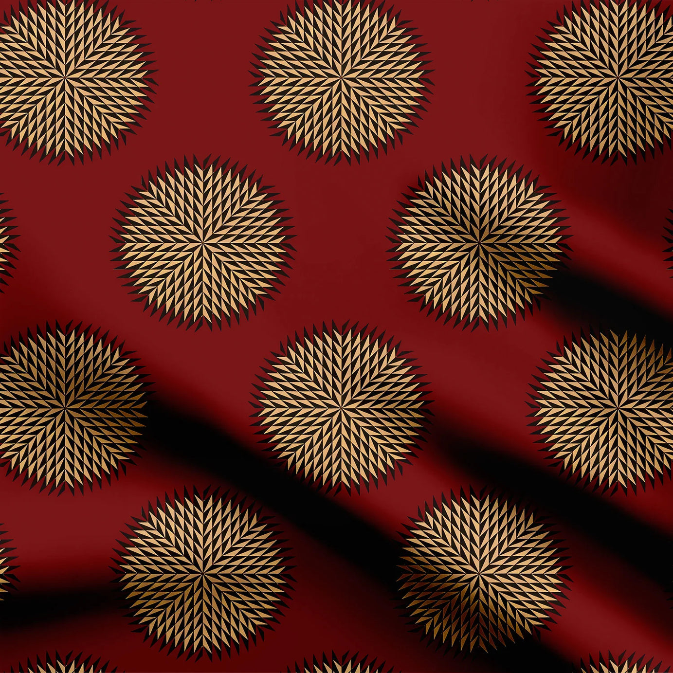 geometric rounded pattern Print Fabric