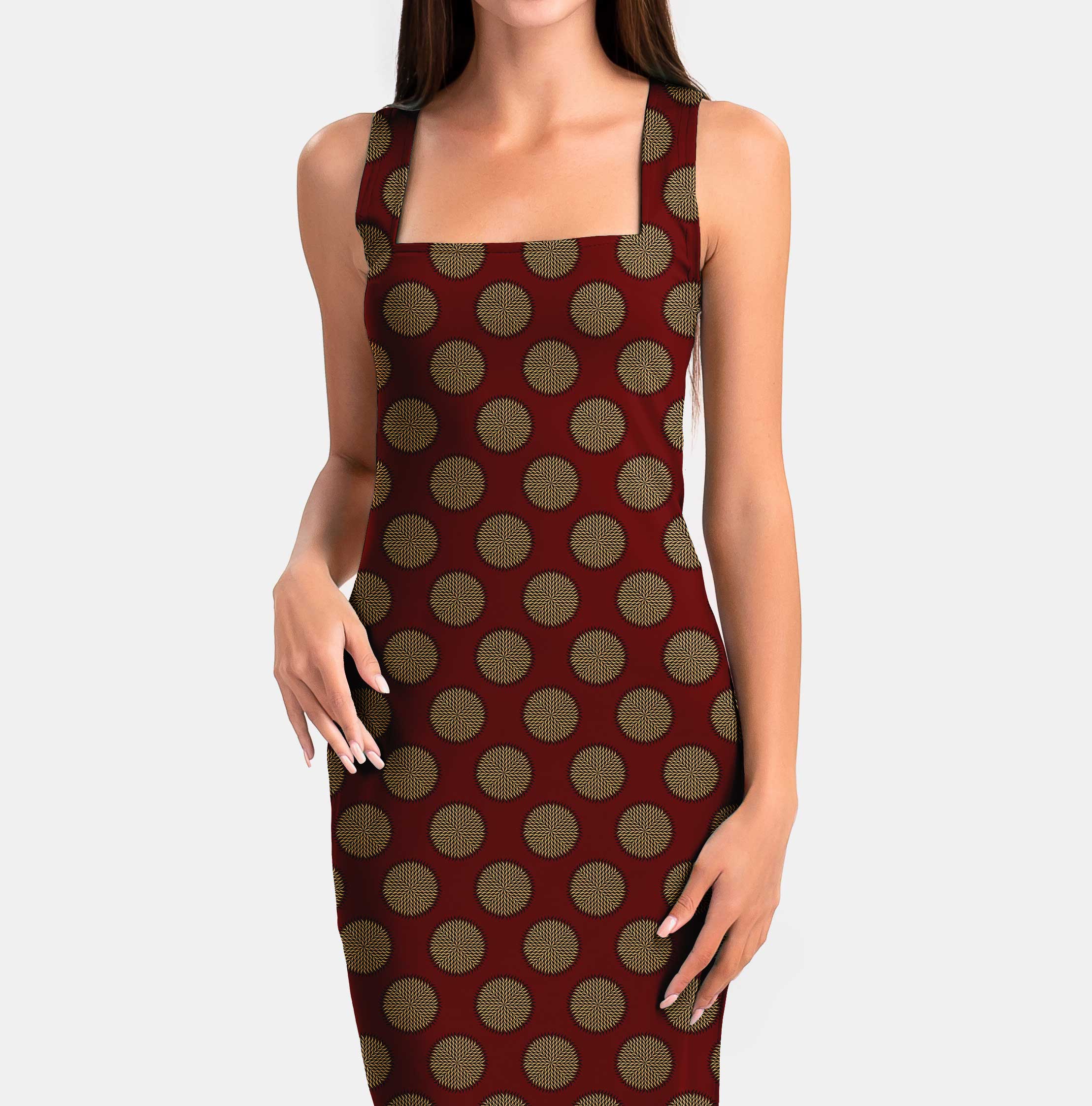 geometric rounded pattern Print Fabric