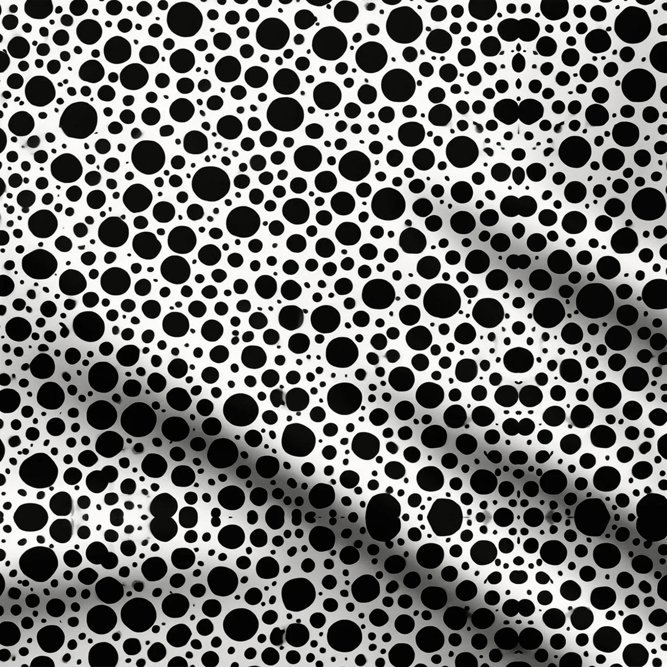 Black & White Dots Print Fabric