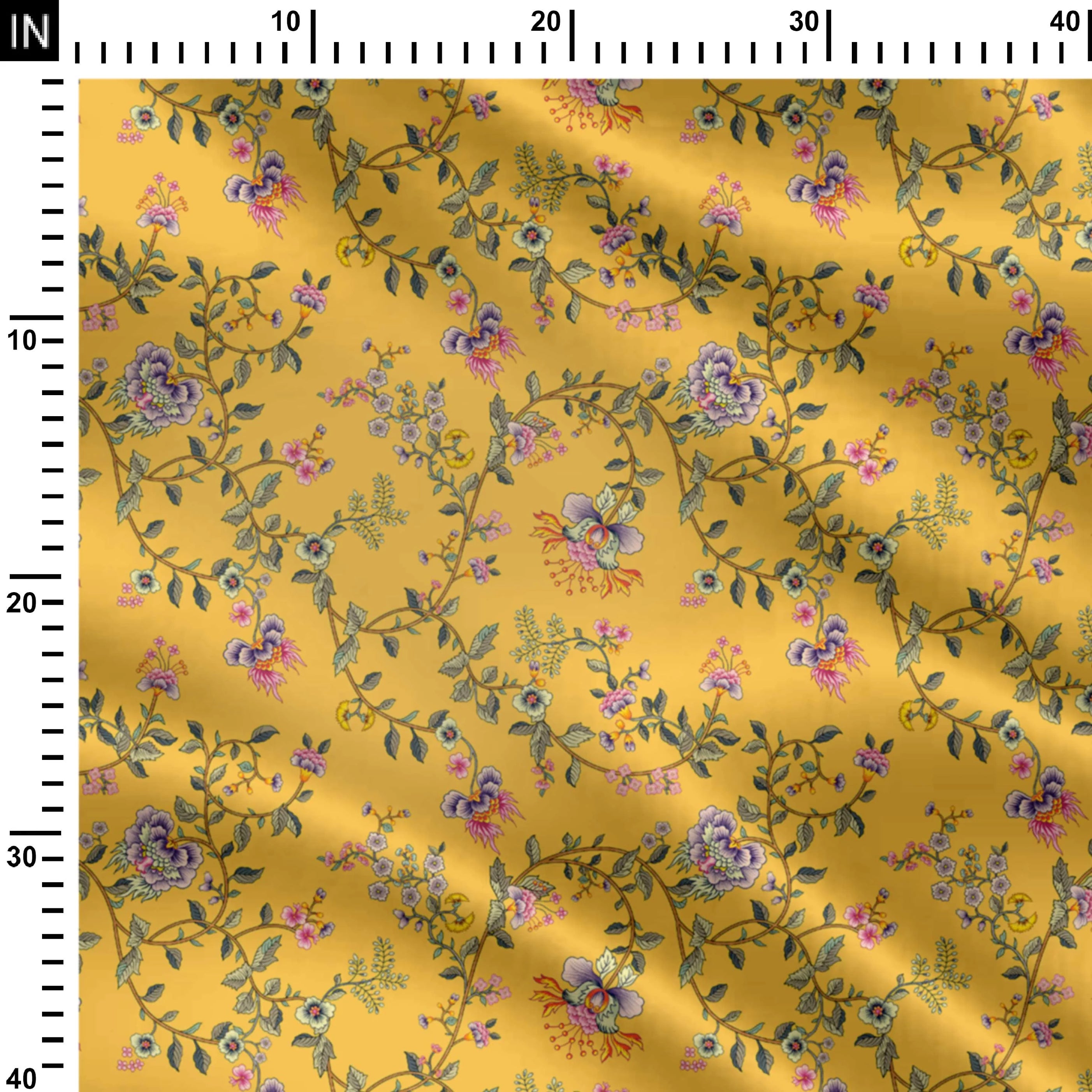 kalamkari ոճի ջրհորի ձևանմուշ Print Fabric