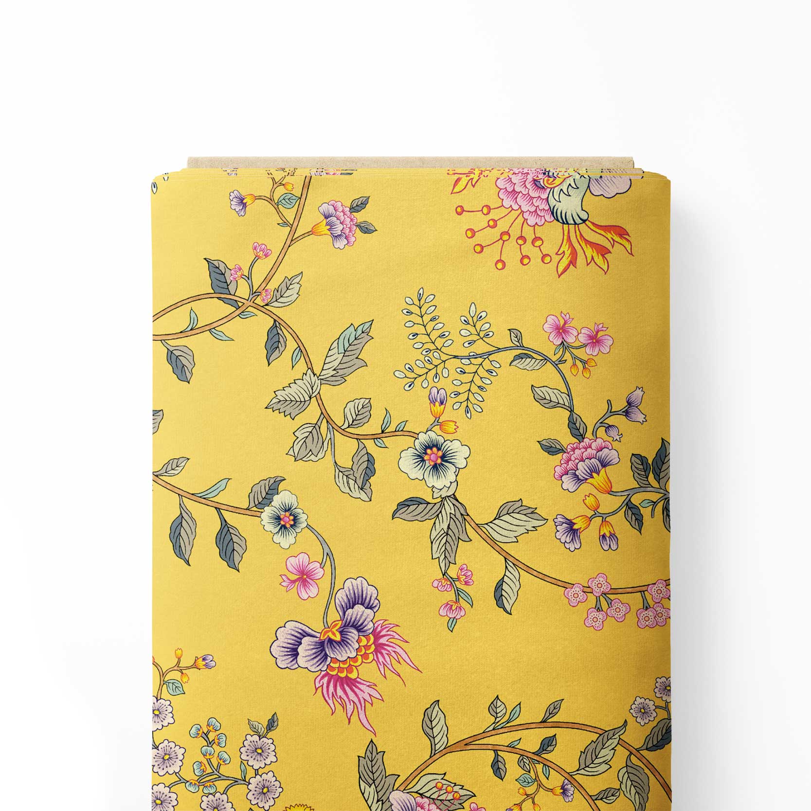 kalamkari ոճի ջրհորի ձևանմուշ Print Fabric