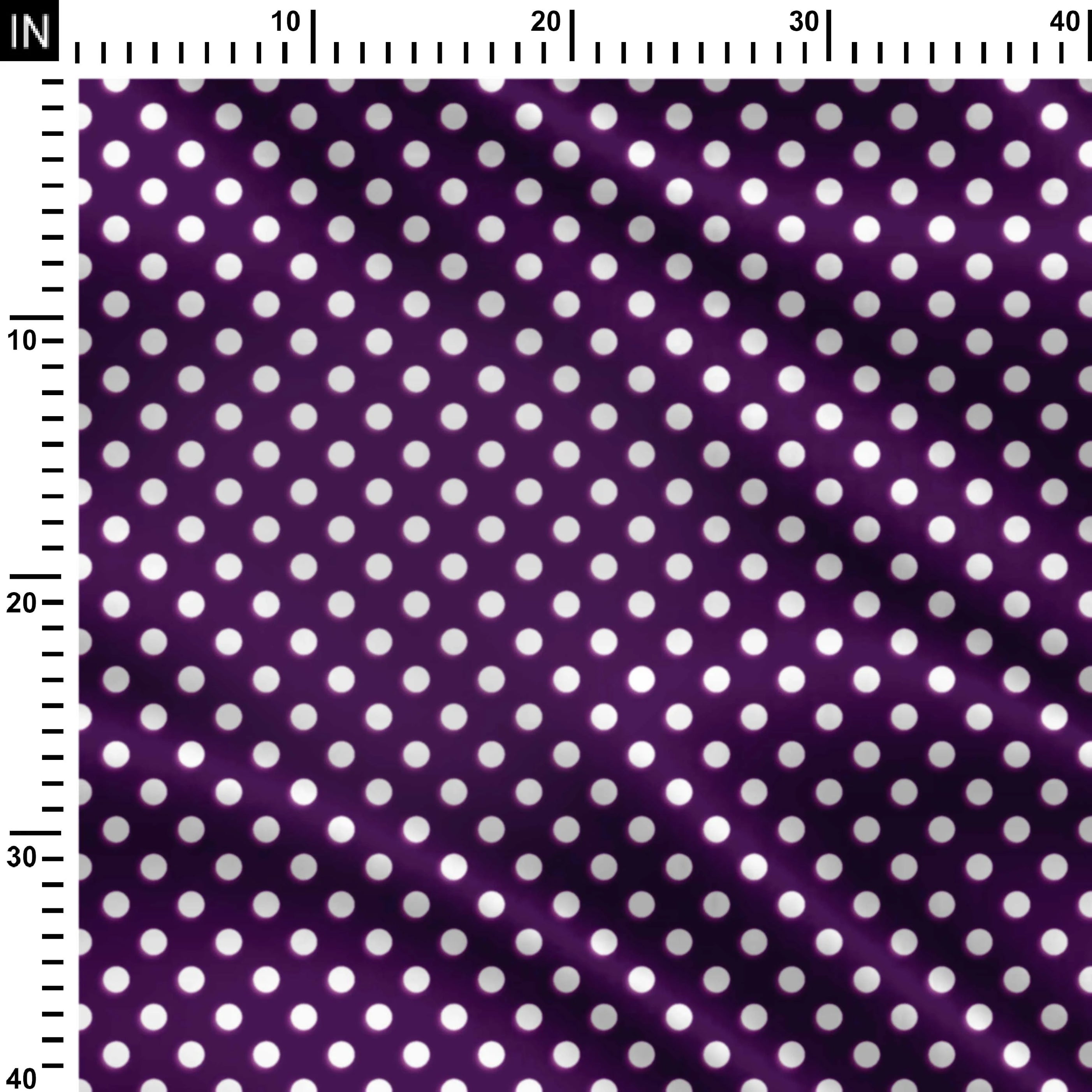 polka purple dot Print Fabric