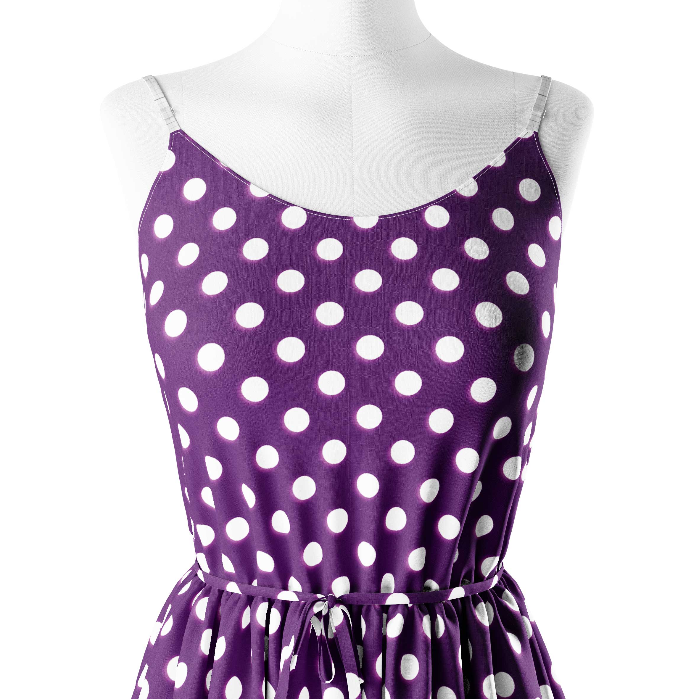 polka purple dot Print Fabric