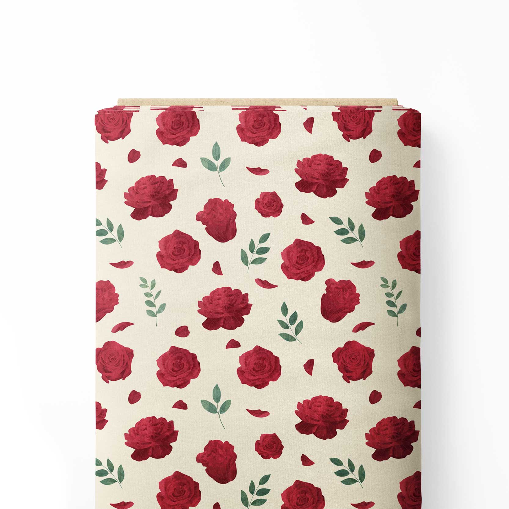 English roses cream Print Fabric