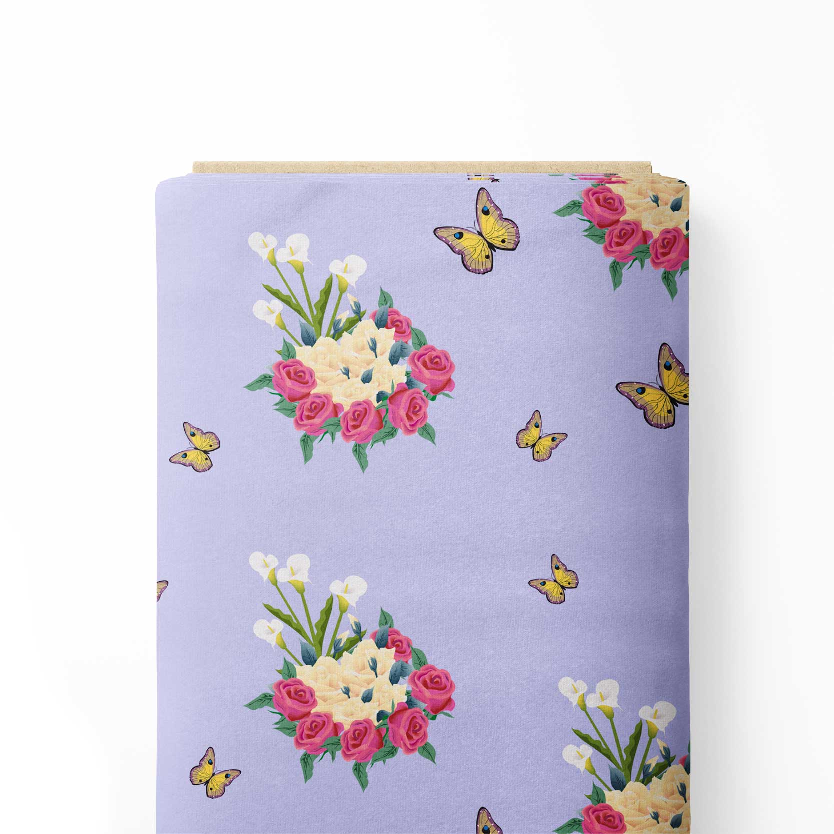 गुलाब और शांति लिली 002 प्रिंट फैब्रिक