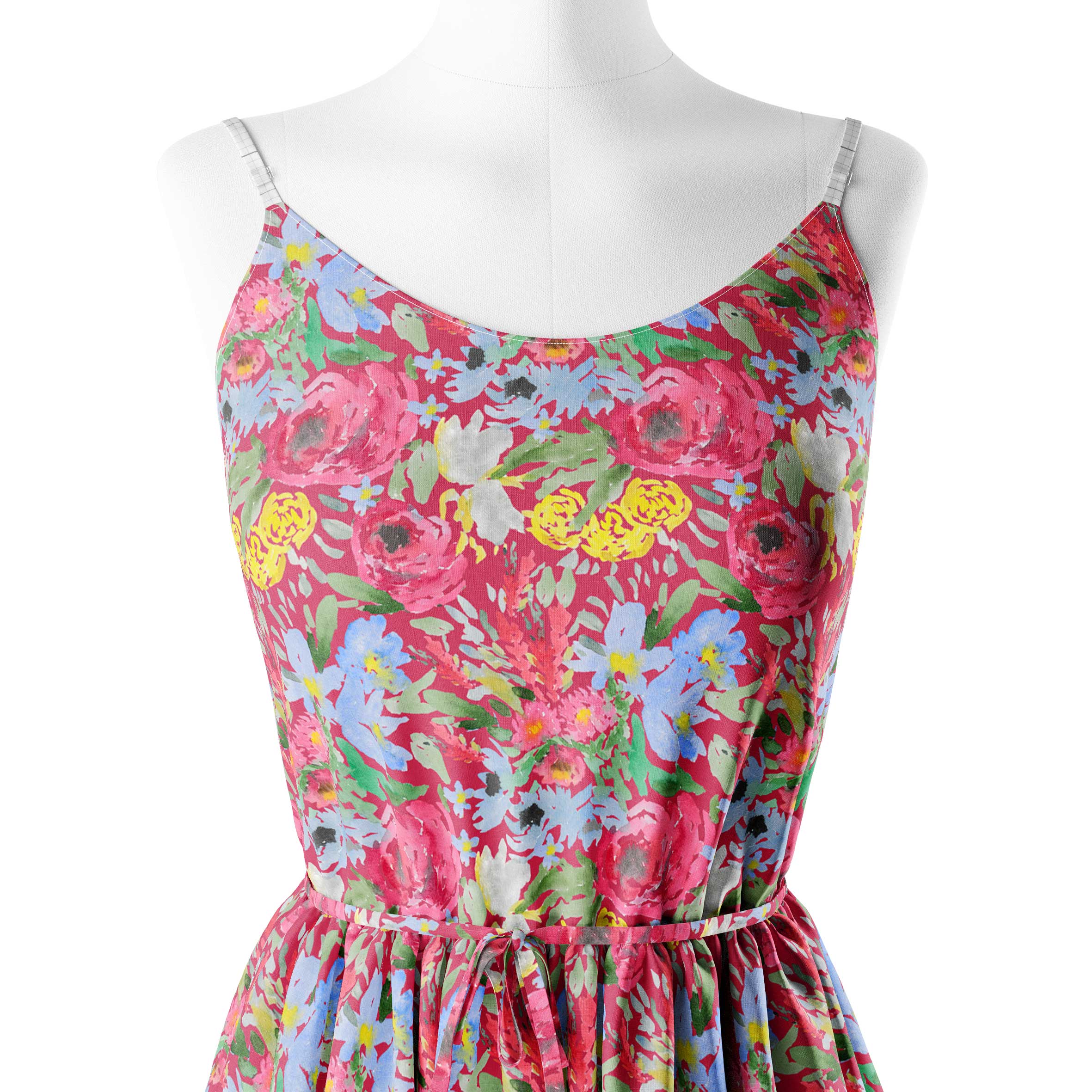 Vintage Pink and Blue Floral Bouquet