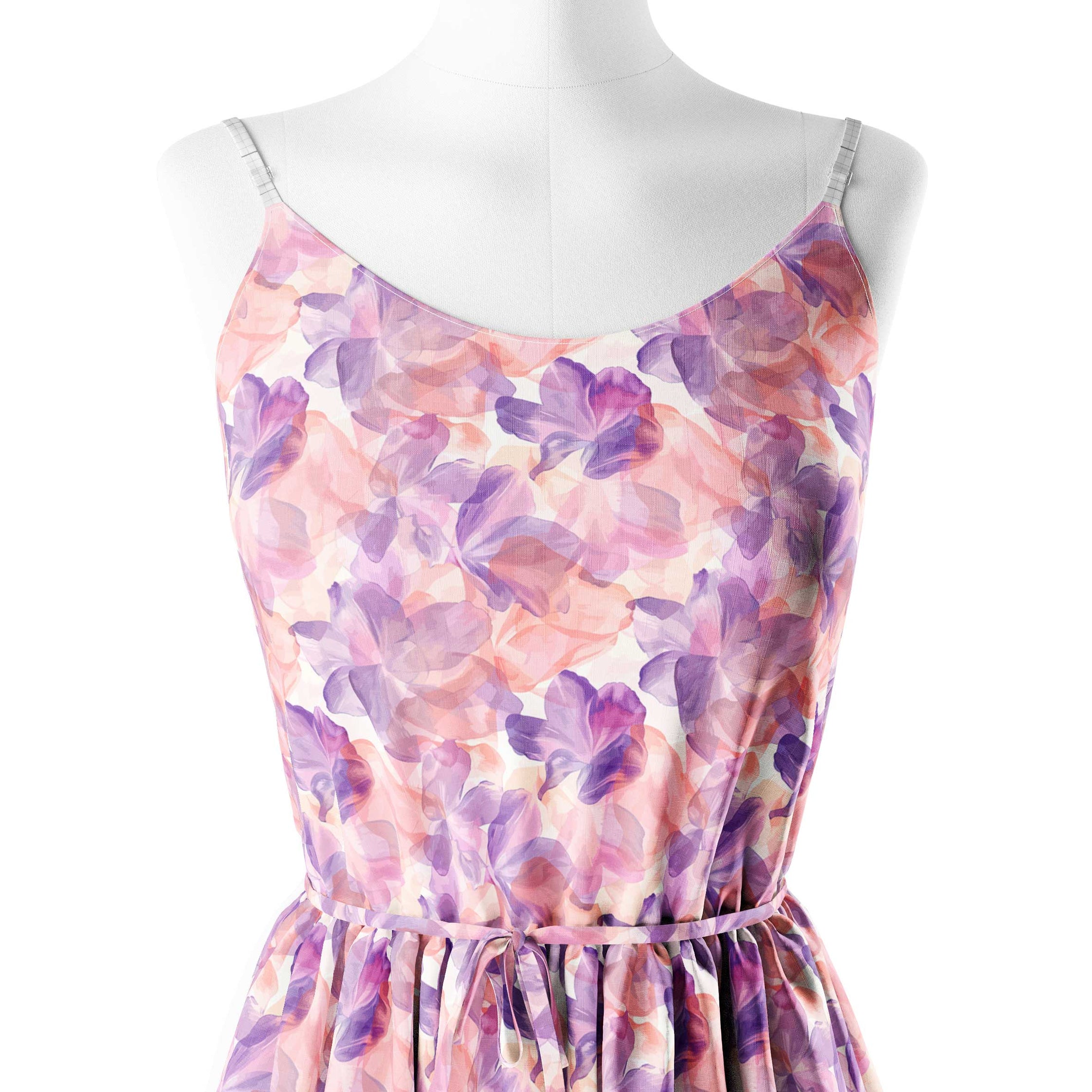 water colour single flowers Print Fabric