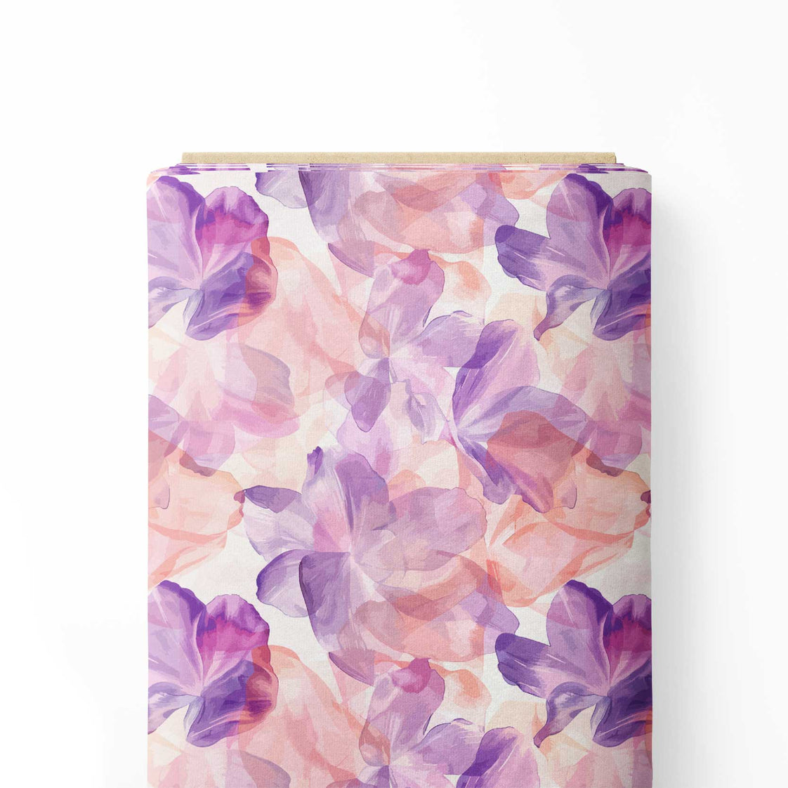 water colour single flowers Print Fabric