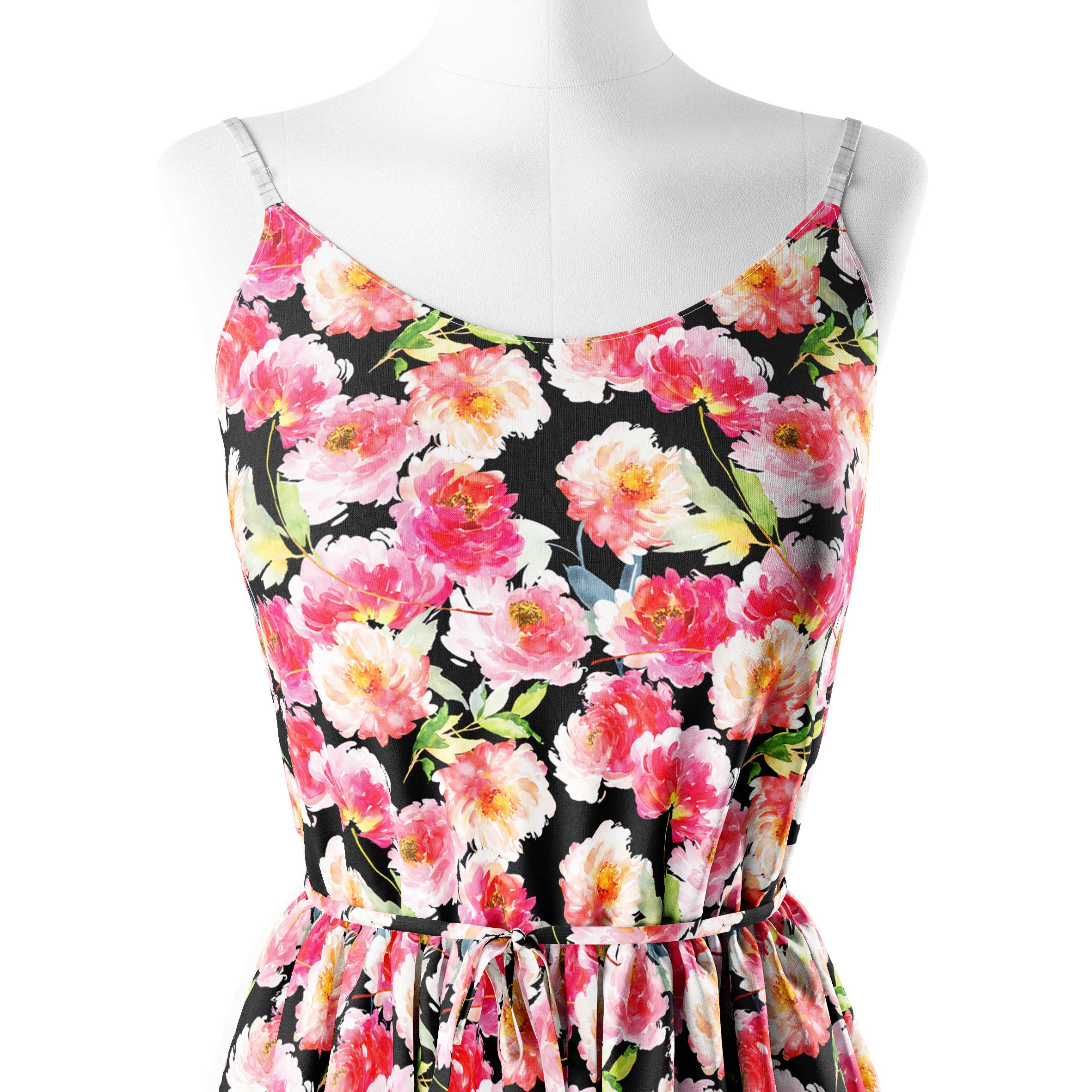 Big watercolour family Print Fabric