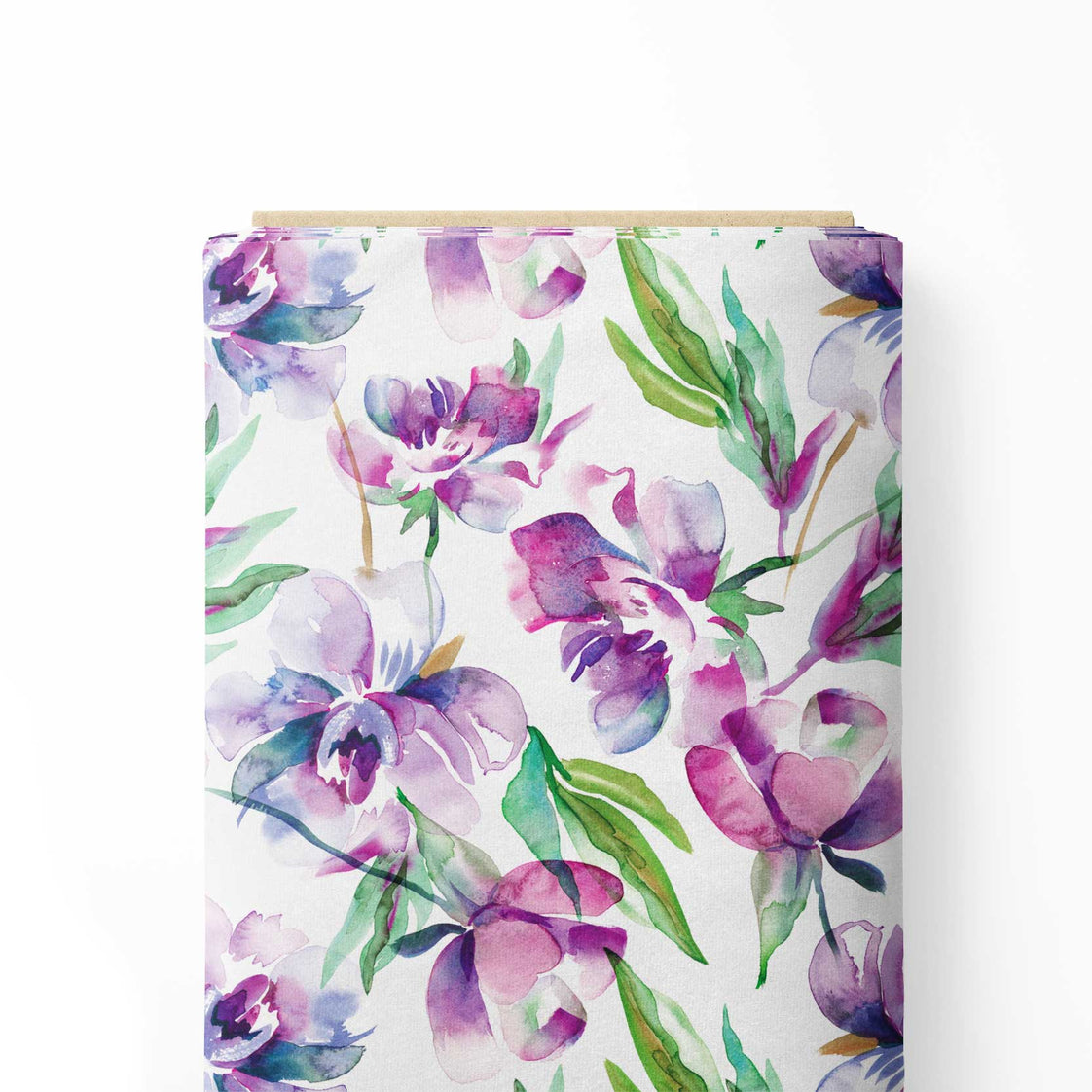 Water effect unique purple floral Print Fabric