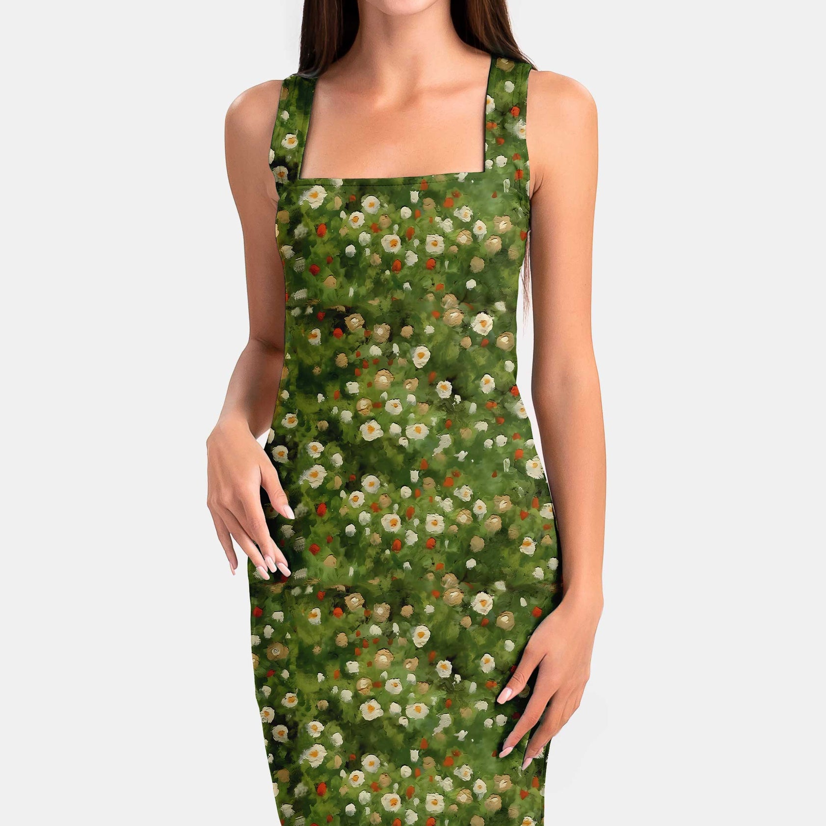 Watercolor Flower Pattern Print Fabric