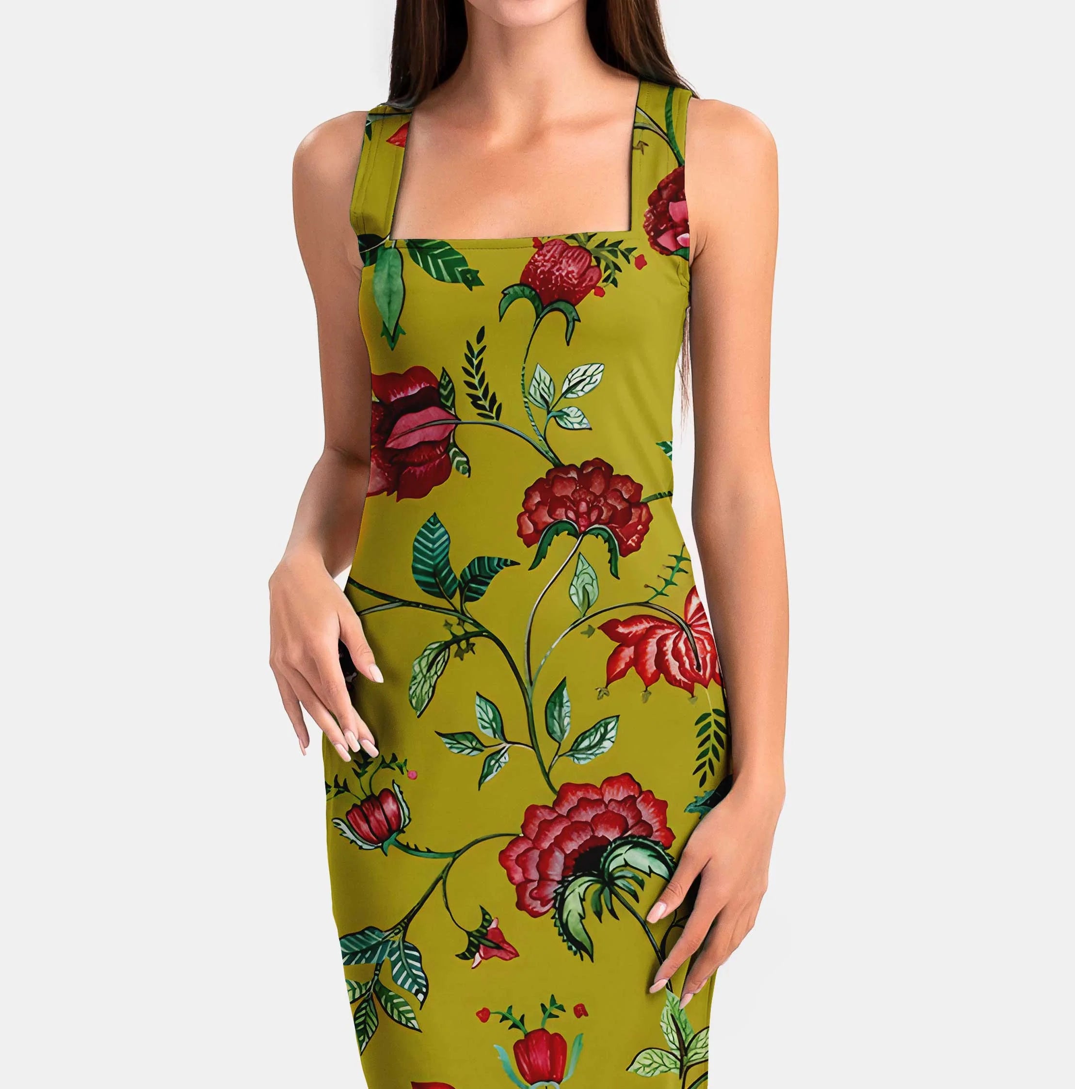 सनलिट ब्लॉसम प्रिंट फ़ैब्रिक