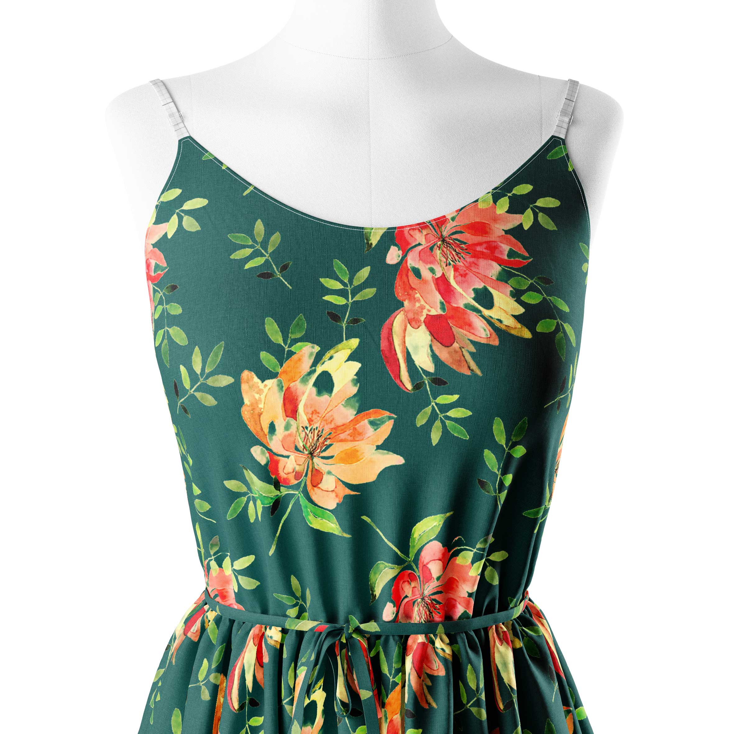 Big size water effect flower Print Fabric