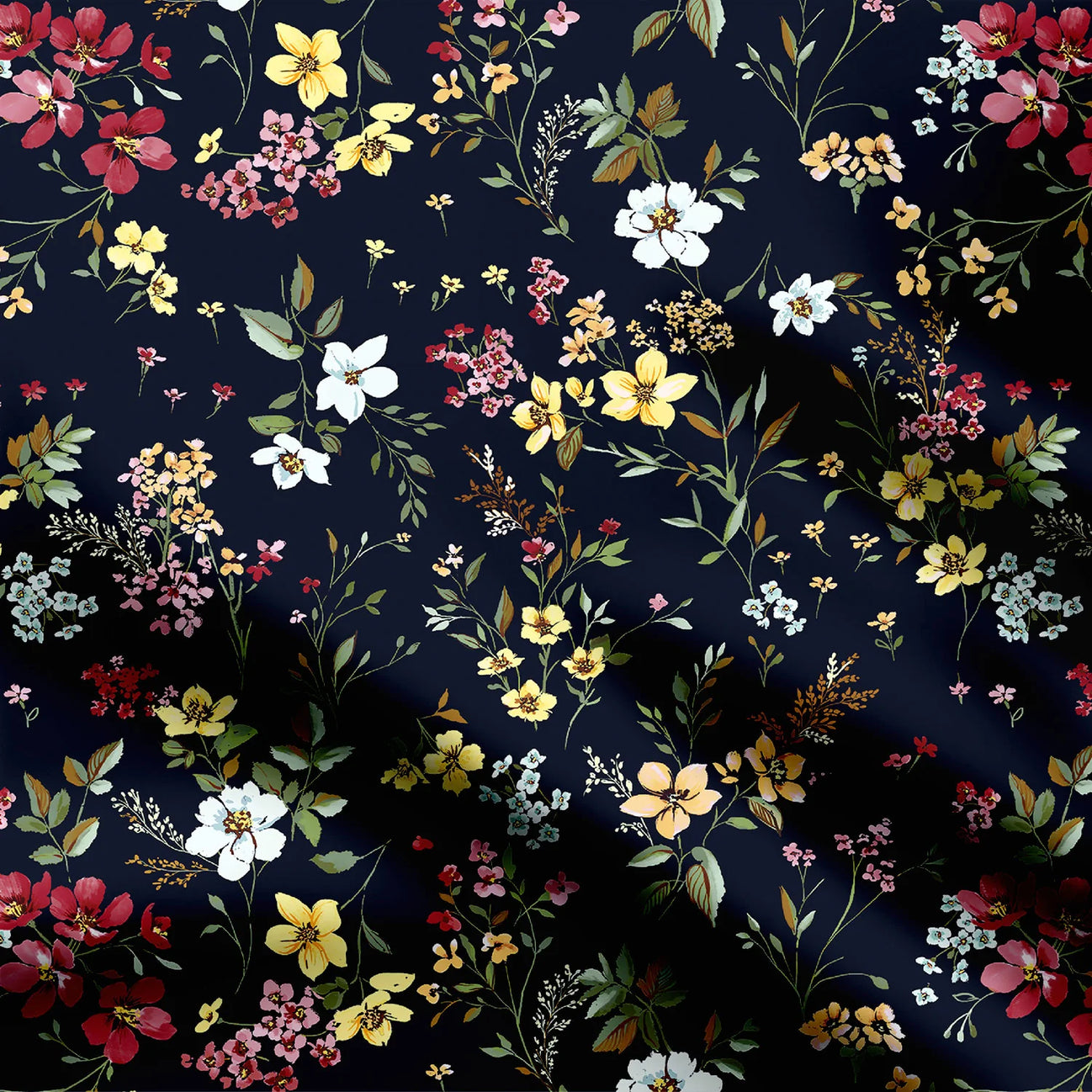 mini multy flowers Print Fabric