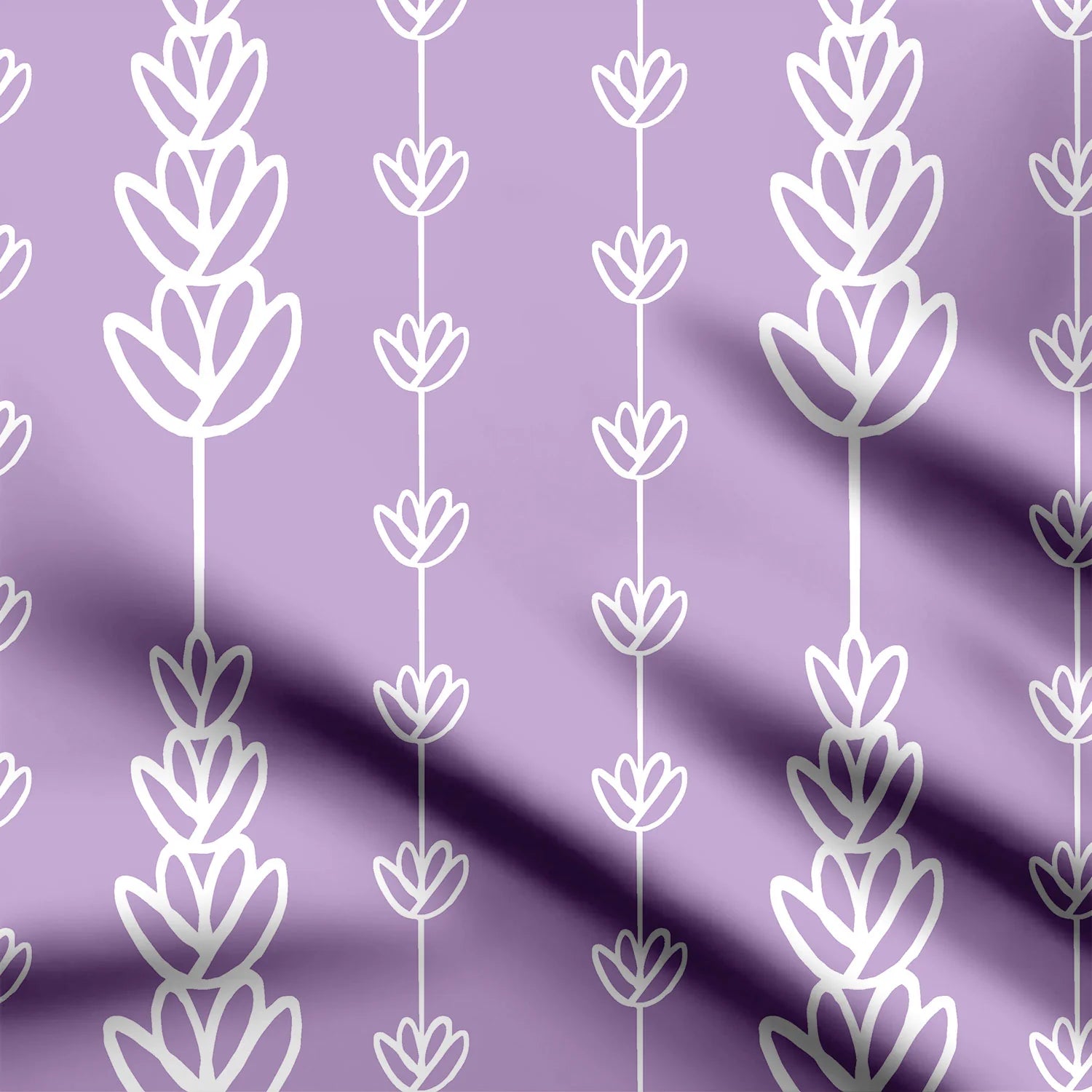 Lavender Stripe Pattern Print Fabric