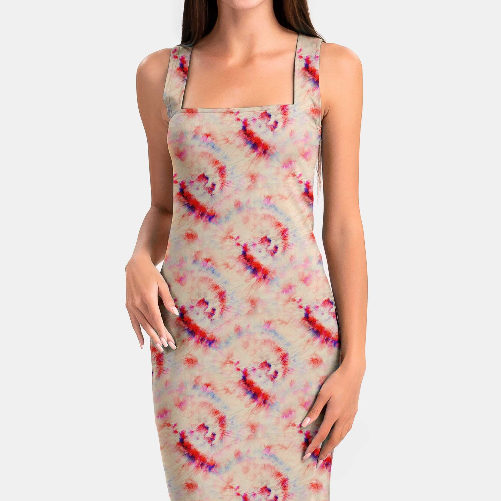 सर्पिल टाई डाई प्रिंट फ़ैब्रिक